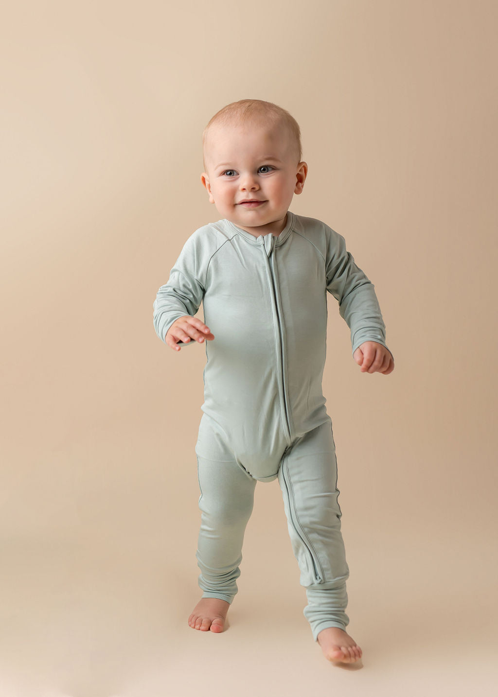 Seafoam Zipper Romper Baby & Toddler In my Jammers   