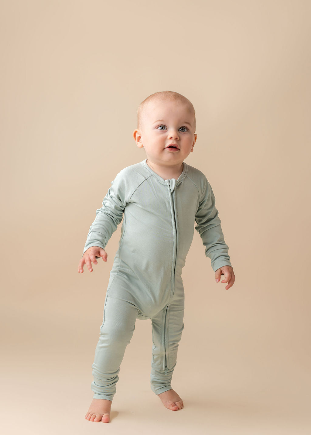 Seafoam Zipper Romper Baby & Toddler In my Jammers   