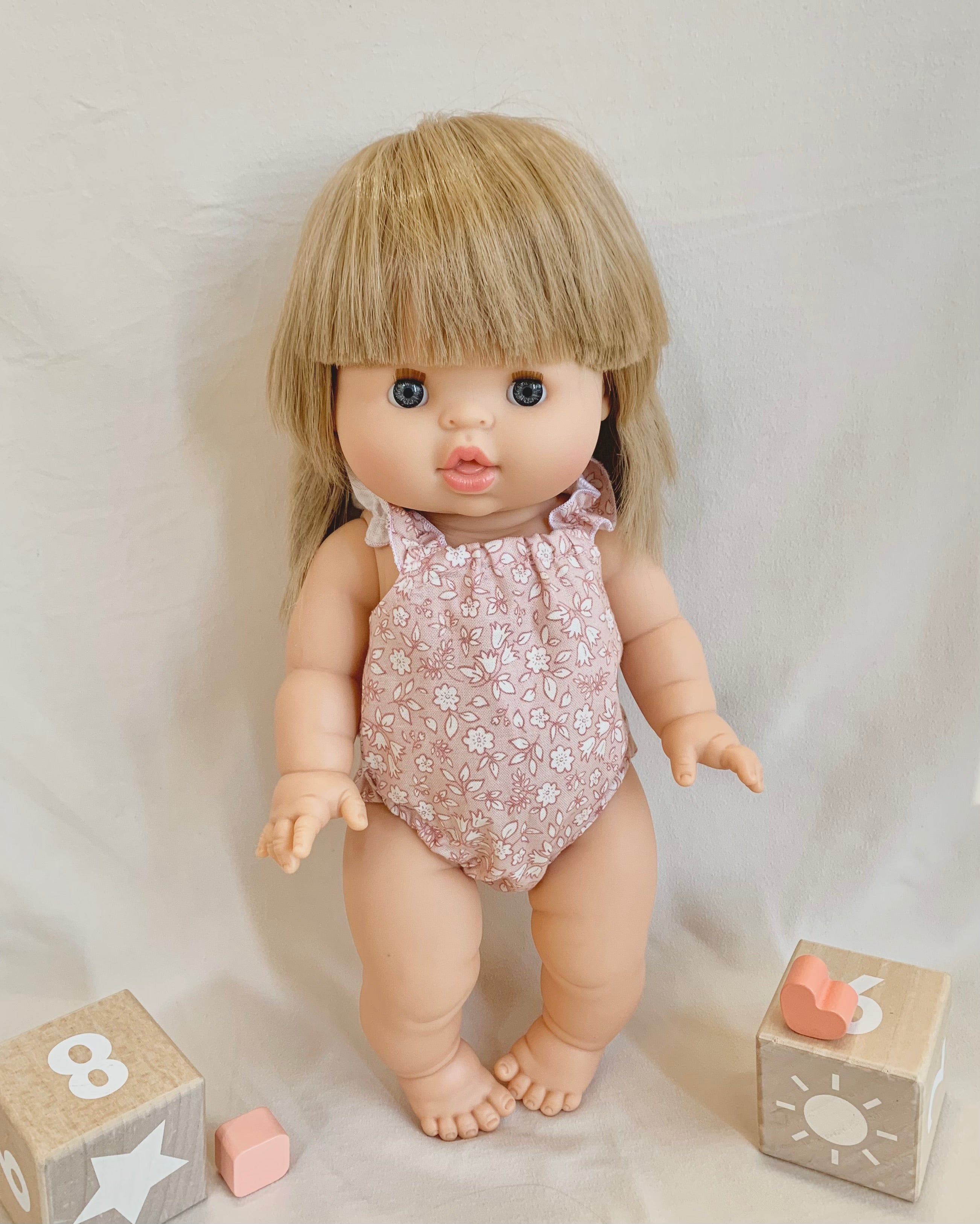 Boho Floral Romper Doll Clothing Little Wonder & Co   