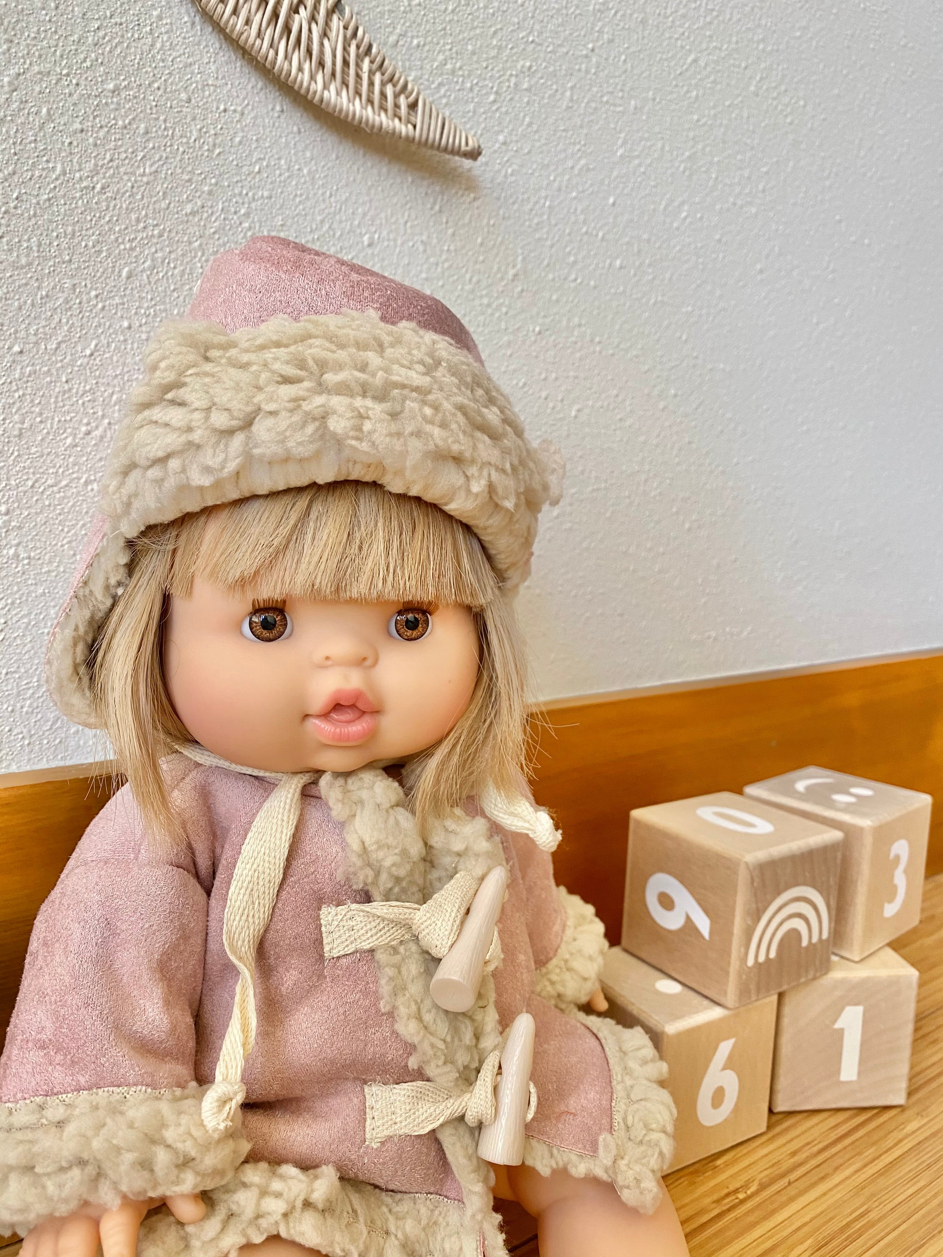 Blush Sherpa Doll Bonnet Doll Clothing Little Wonder & Co.   