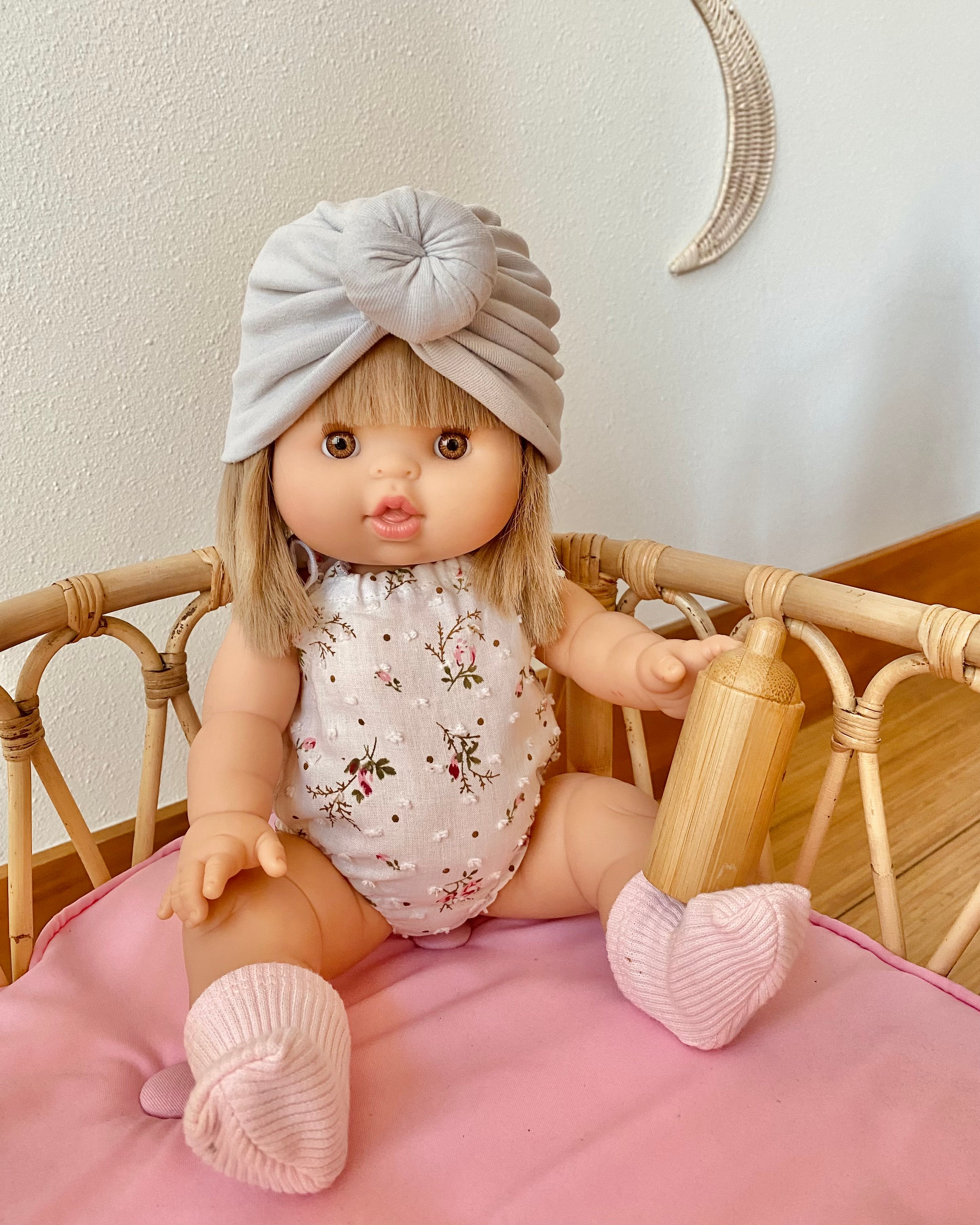 Doll Turbans Doll Clothing Little Wonder & Co. Ash  