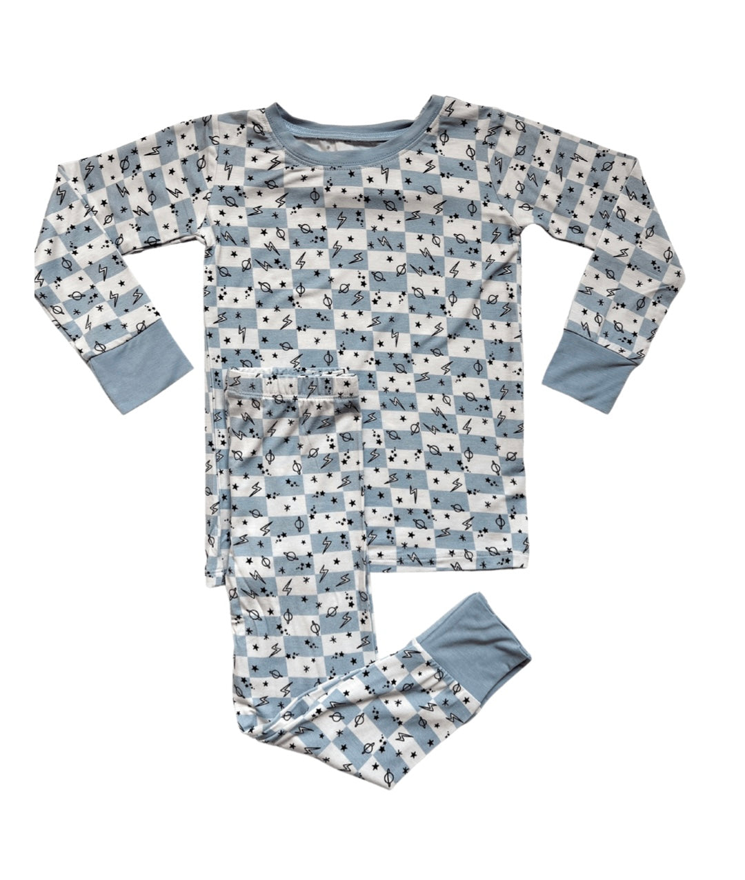 Checkered Space Two Piece Set Baby & Toddler Sleepwear In my Jammers 2T  