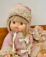 Blush Sherpa Doll Bonnet
