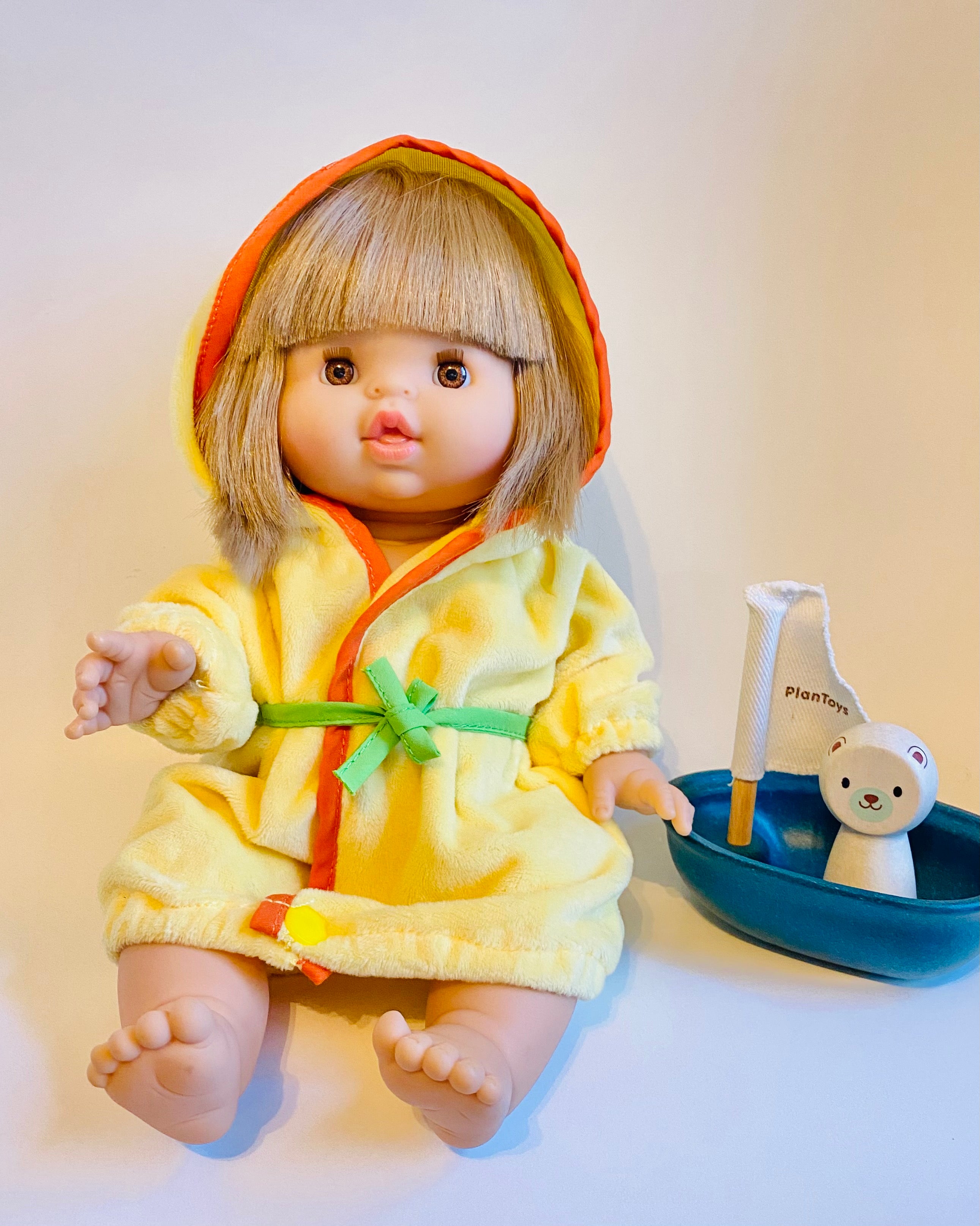 Doll Cozy Bathrobe Doll Clothing Miniland   