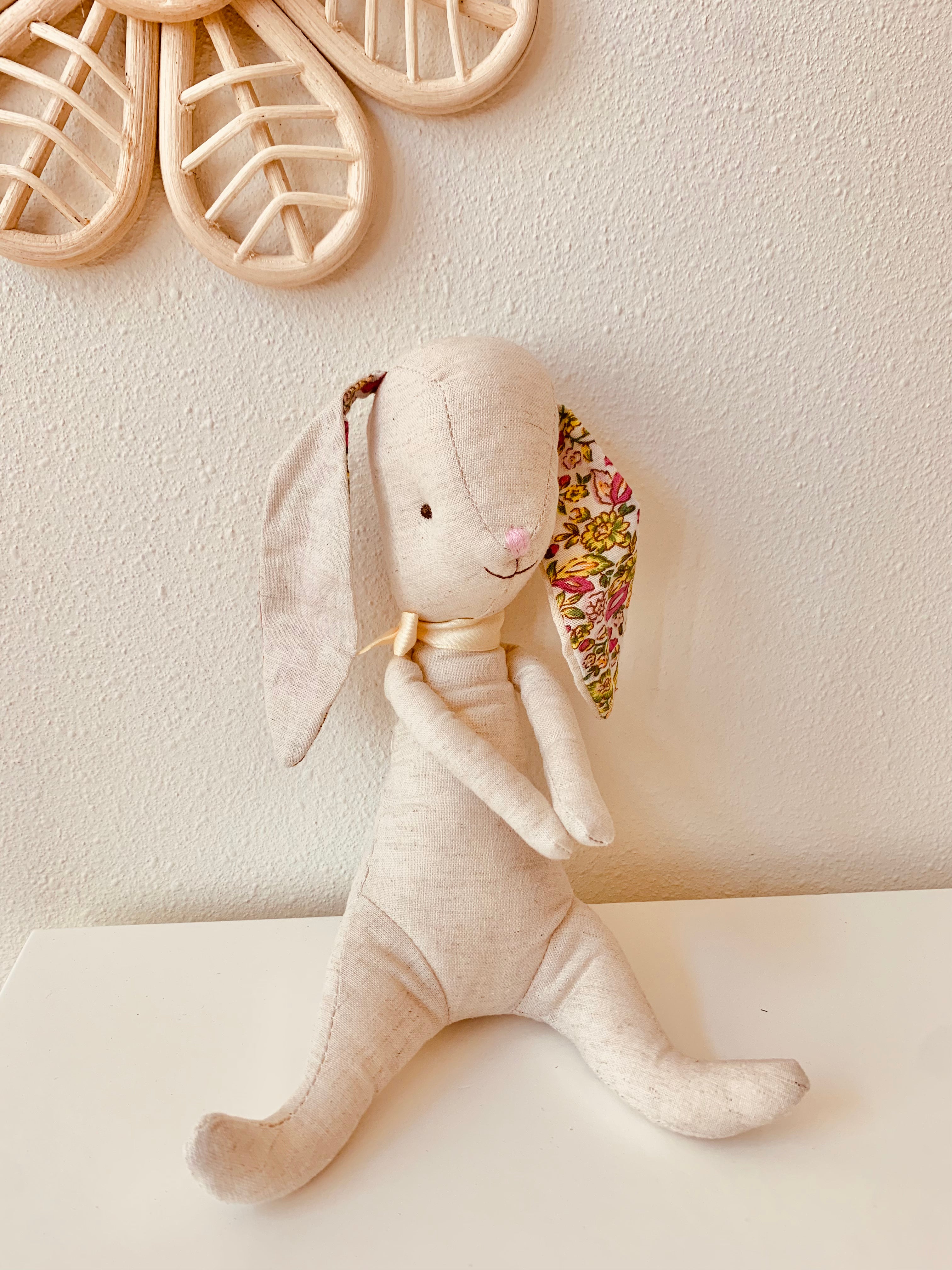 Organic Cotton Linen Bunny Rabbit Stuffies Little Wonder & Co. Daffodil Rabbit  