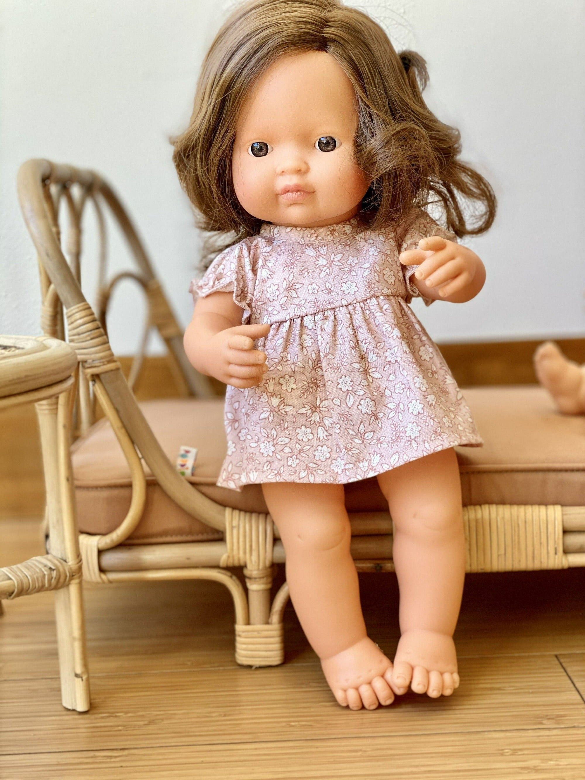 Doll Dress - Boho Floral Pink Doll Clothing Little Wonder & Co.   