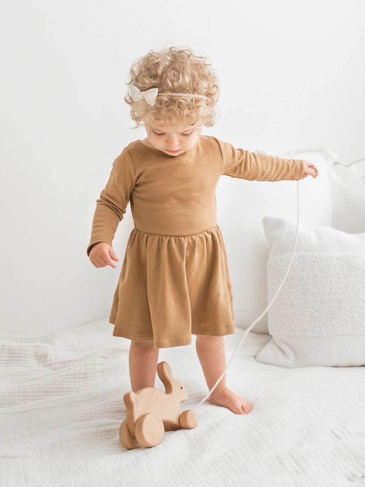 Stell Swing Dress Organic Cotton - Amber Baby Clothing Colored Organics   