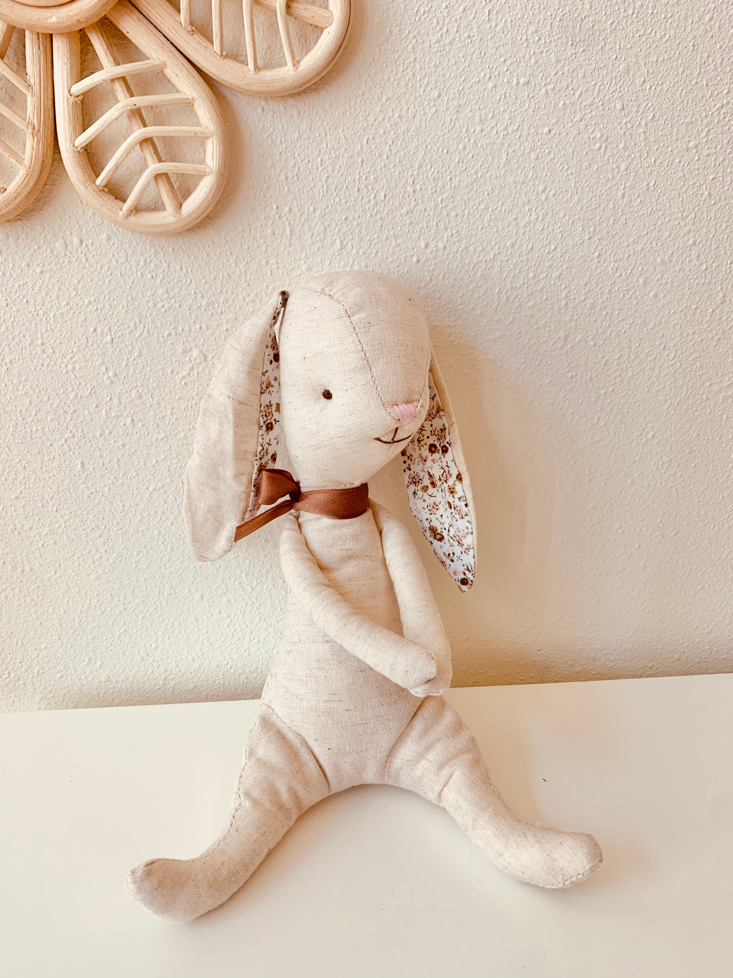 Organic Cotton Linen Bunny Rabbit Stuffies Little Wonder & Co. Lily Rabbit  