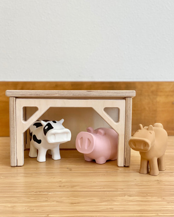 Wooden Barnyard Toys for Toddlers
