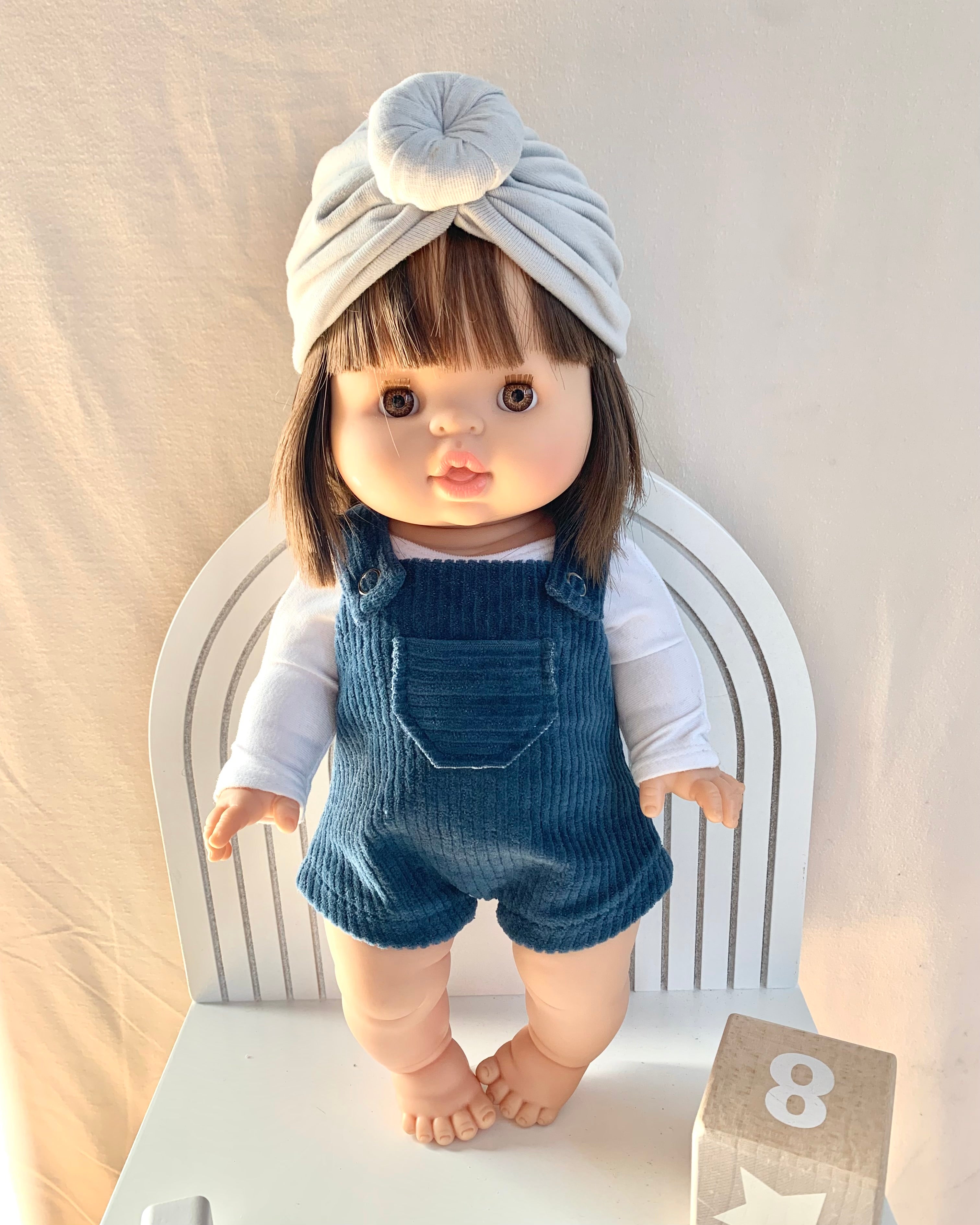 Doll Corduroy Overalls  Little Wonder & Co Indigo  