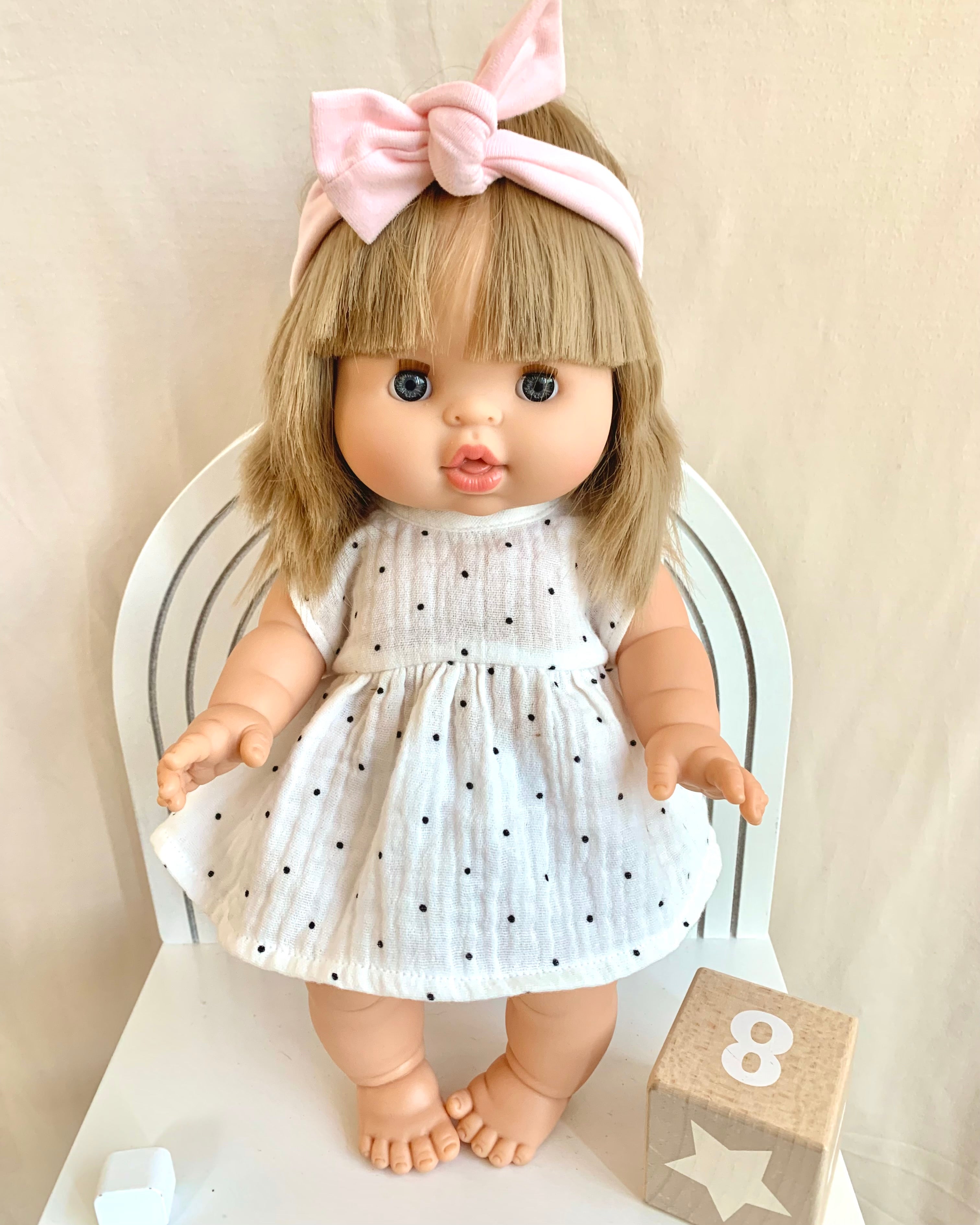 Doll Cotton Dress  Little Wonder & Co Polka Dot  