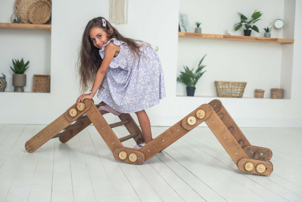 Snake Ladder – Montessori Climber for Kids 1-7 y.o. – Chocolate Single Ladders Goodevas   