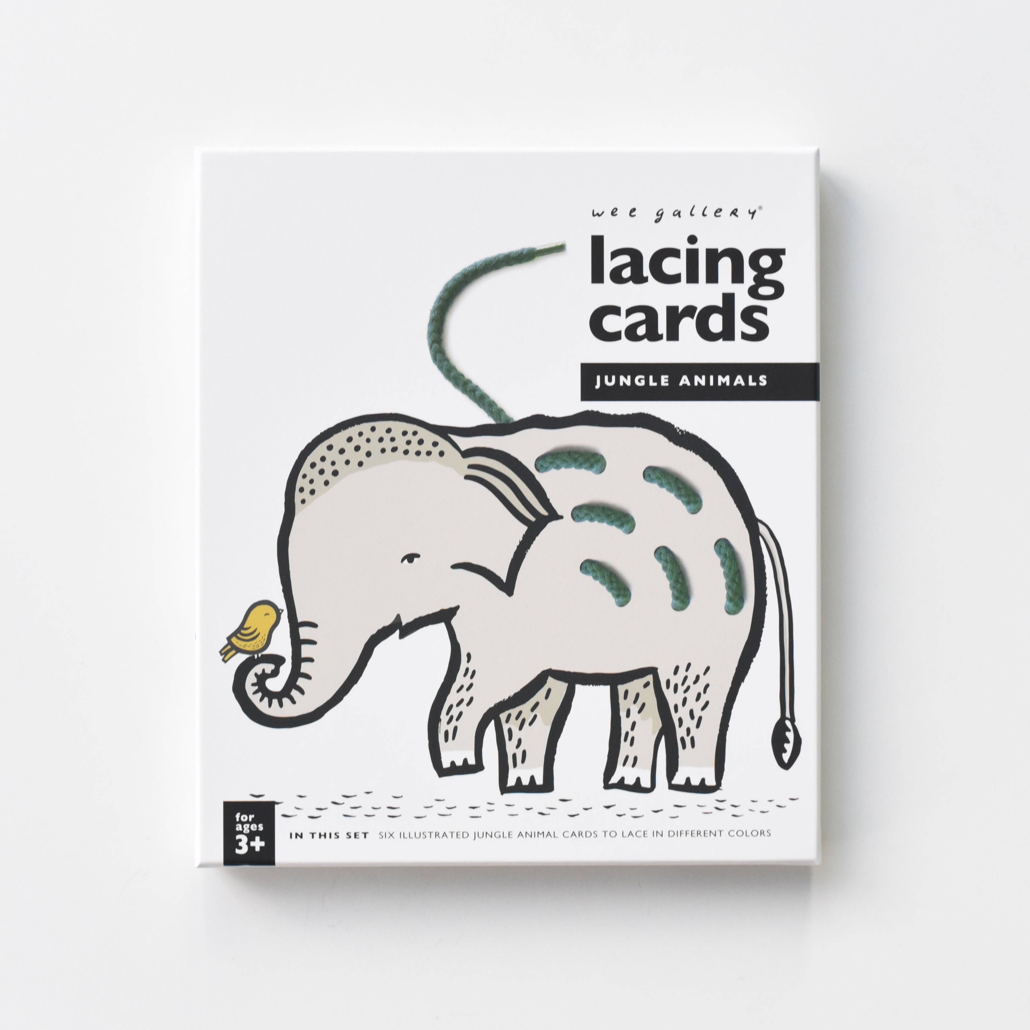 Lacing Cards - Jungle Animals Learning Cards Wee Gallery   