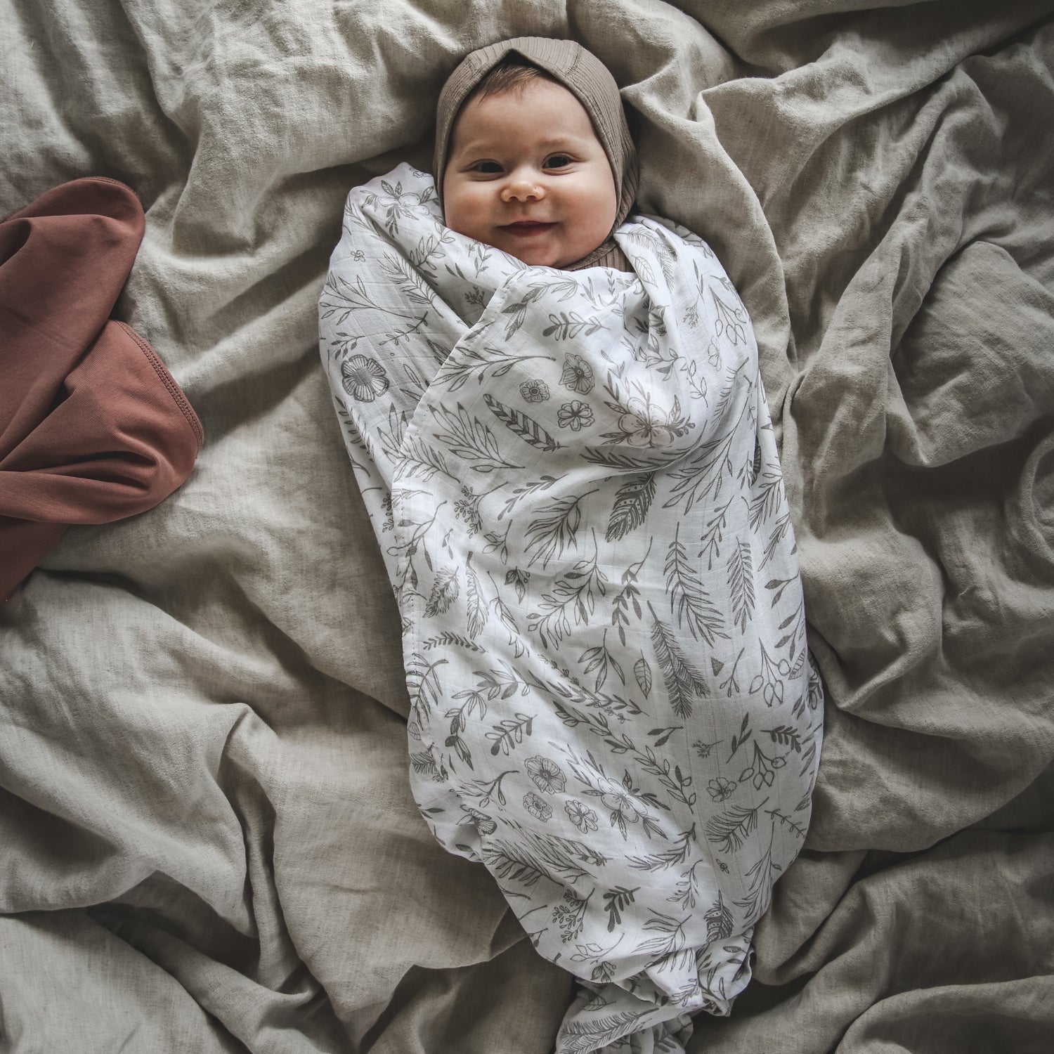 The Bamboo/Cotton Muslin Swaddle Blanket Blanket Lovely Littles   