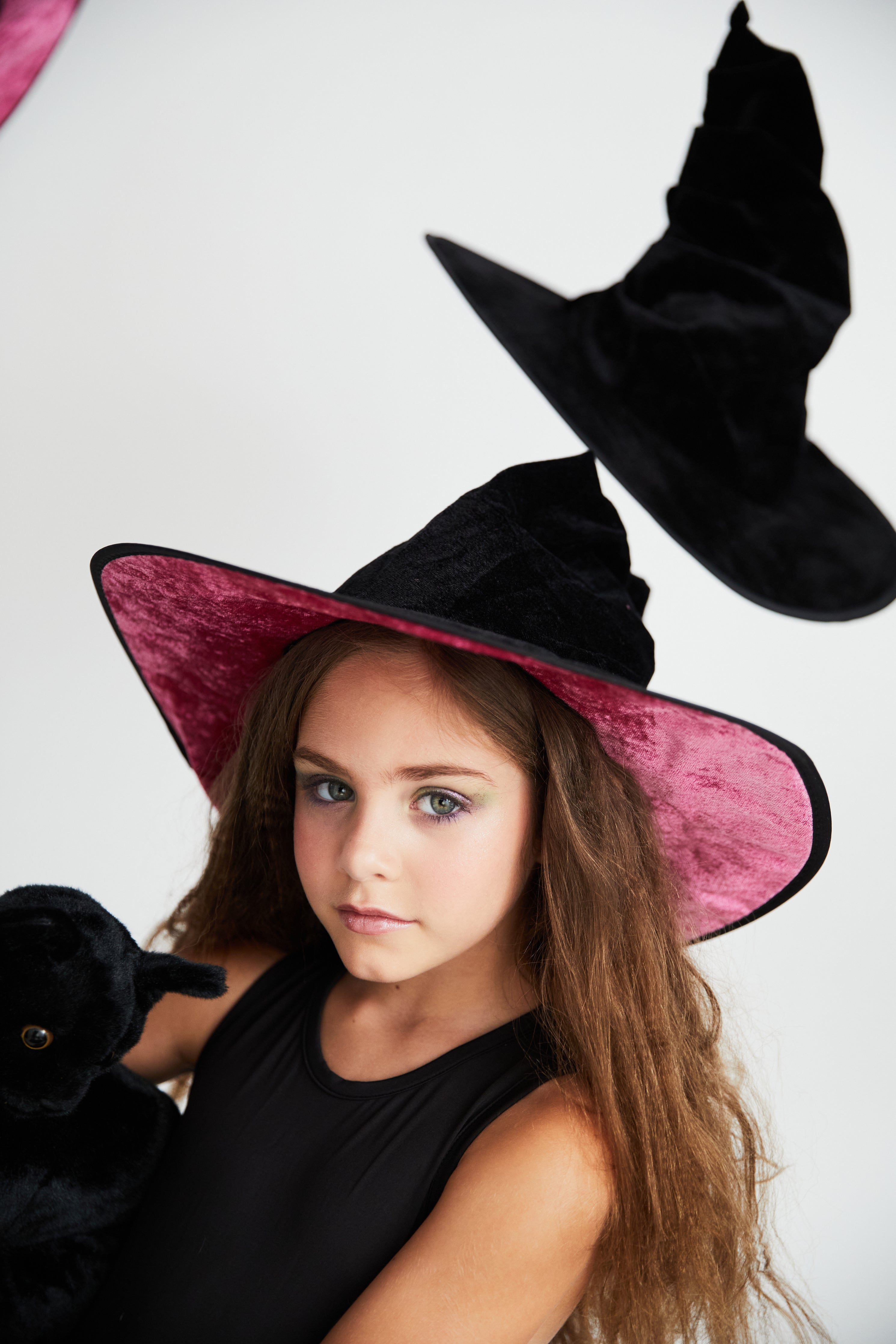 Crushed Velvet Witch Hat Hats iloveplum   