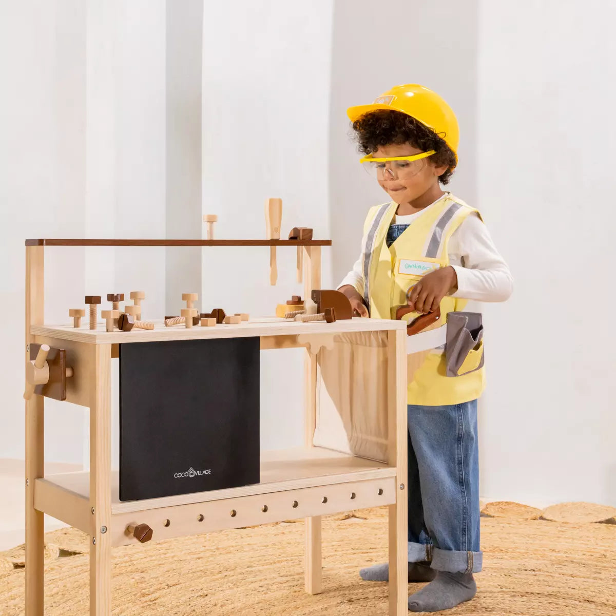 Mini Wooden Workbench Playset