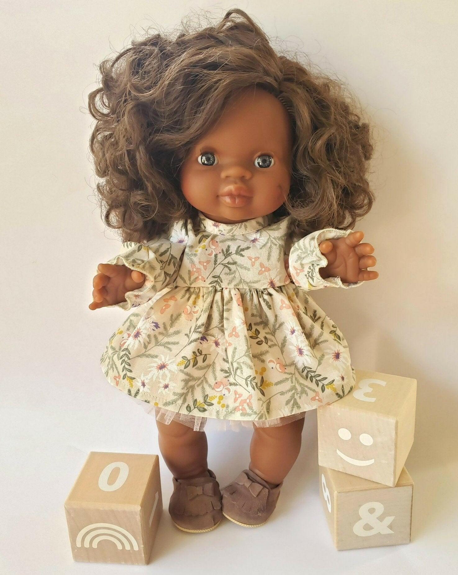 Cotton Doll Dress - Spring Floral Doll Clothing Little Wonder & Co.   