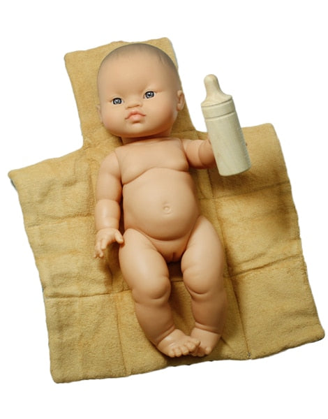 Minikane Changing Mat in Double Gauze Cotton with wooden bottle