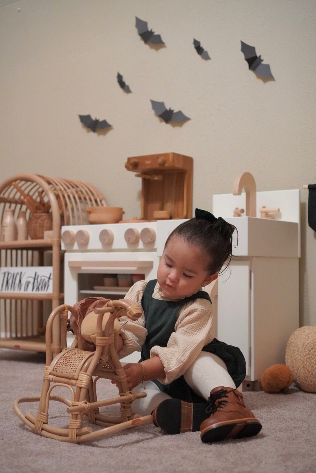 Poppie rocker, Rattan Rocking Horse  Poppie Toys   