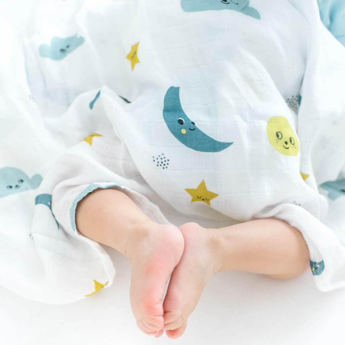 Crib sheet and Swaddle bundle - Moon's Birthday  Rookie Humans   