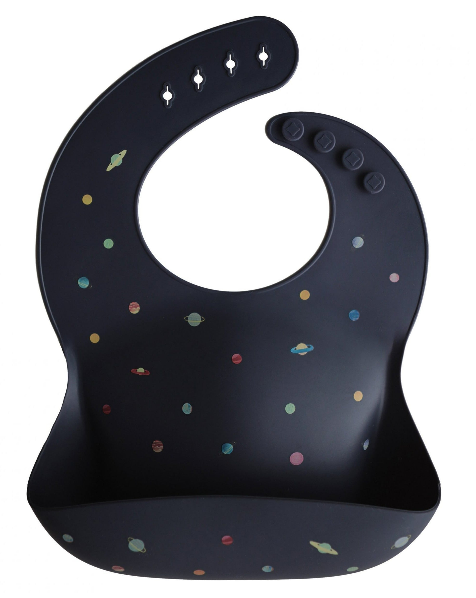 Silicone Baby Bib - Planets feeding Mushie   