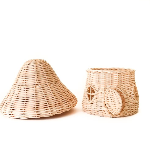 Mushroom House Rattan Toys Coconeh   