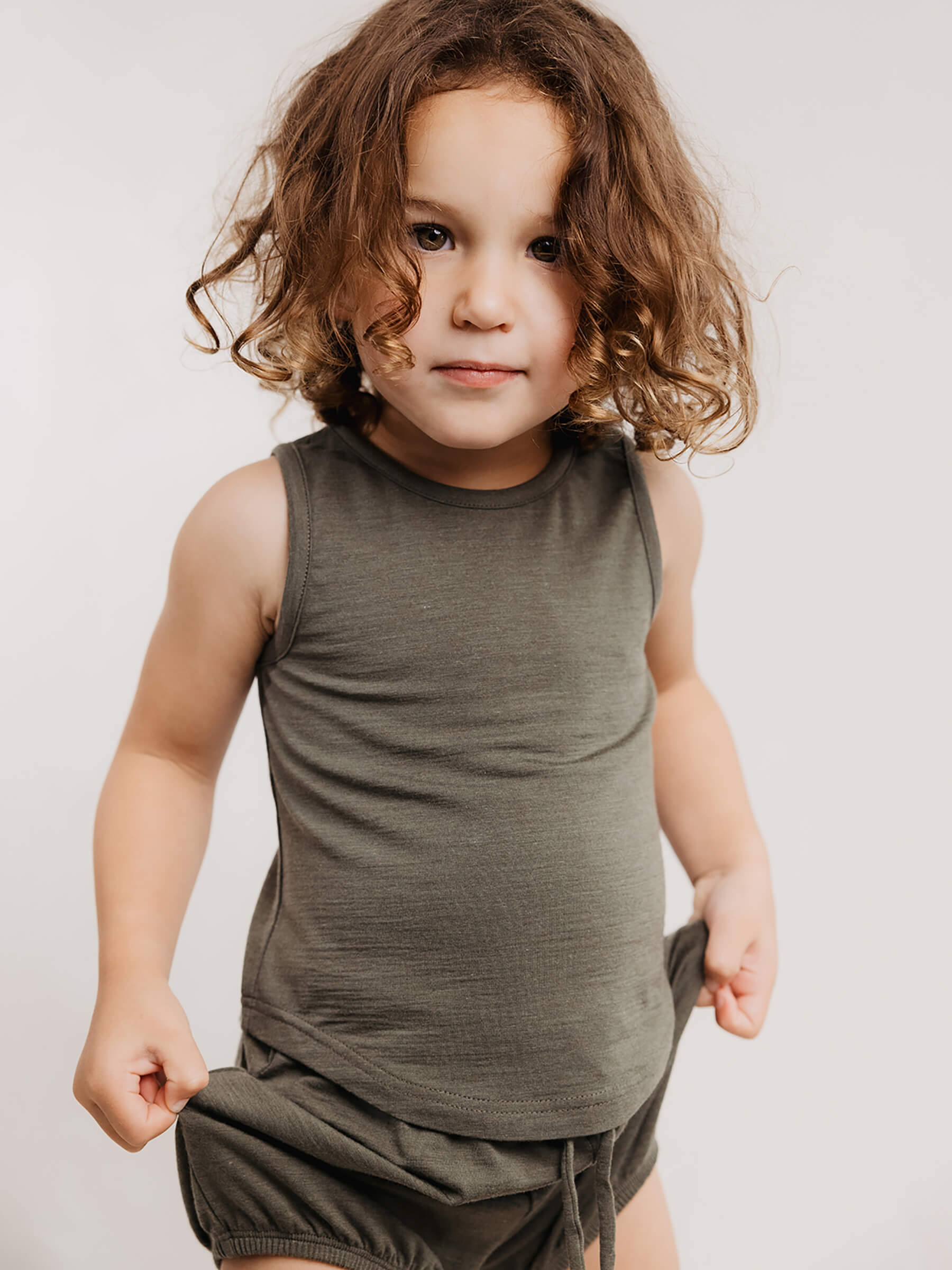 Child Climb Tank Lichen child tops Nui Organics   