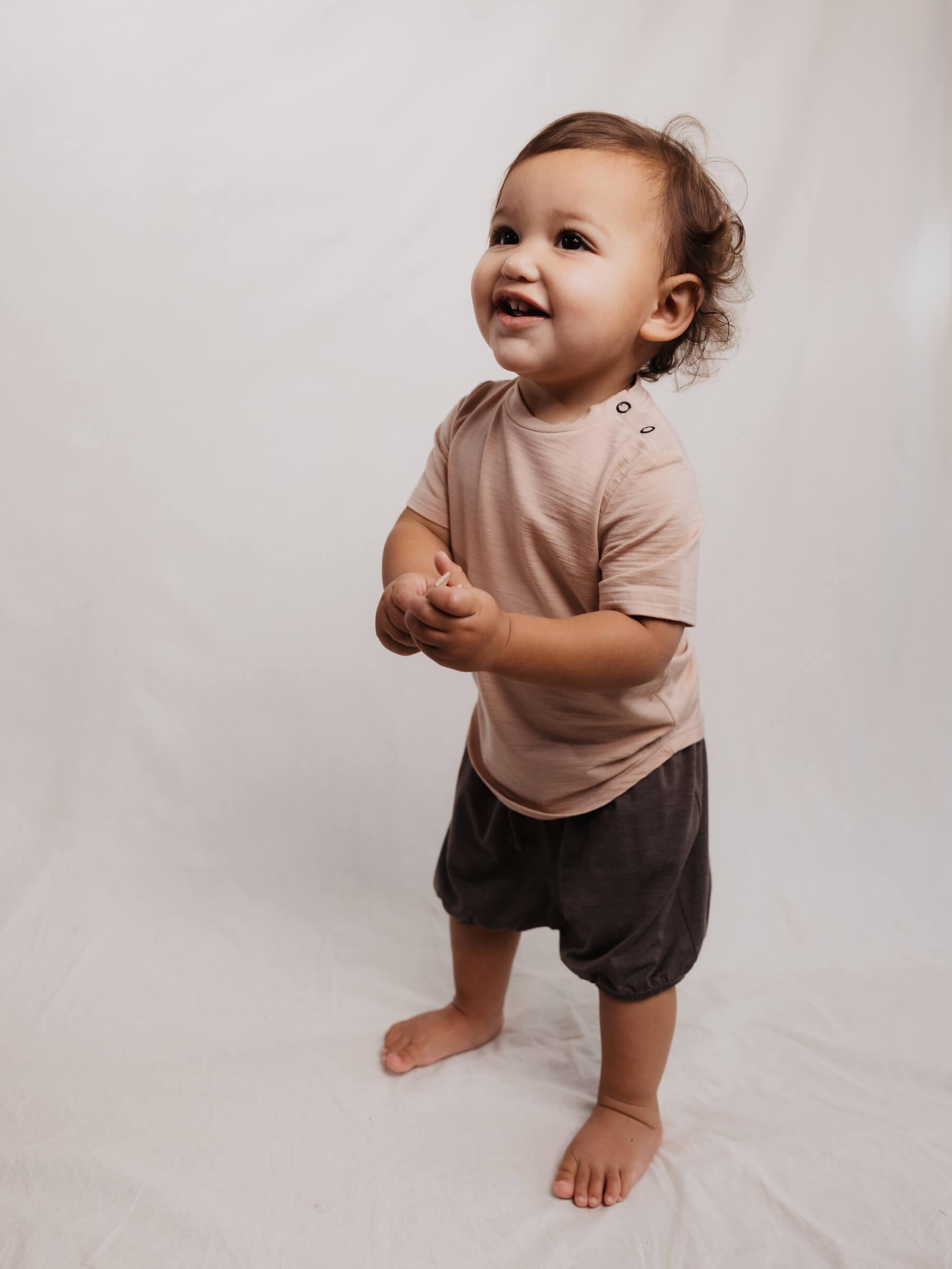 Baby Salus Tee Mushroom baby tops Nui Organics   