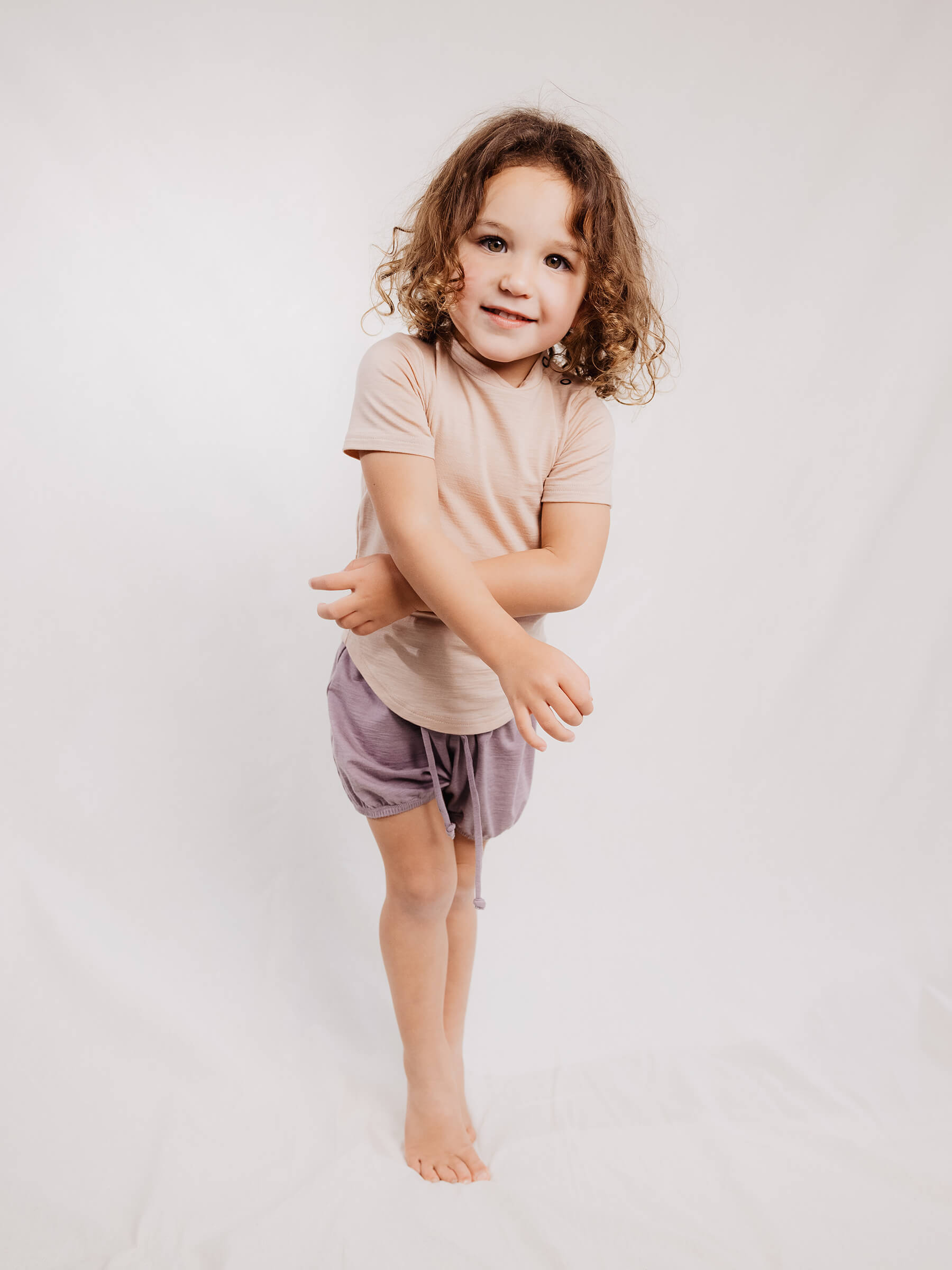 Child Juniper Shorts Mauve child bottoms Nui Organics   