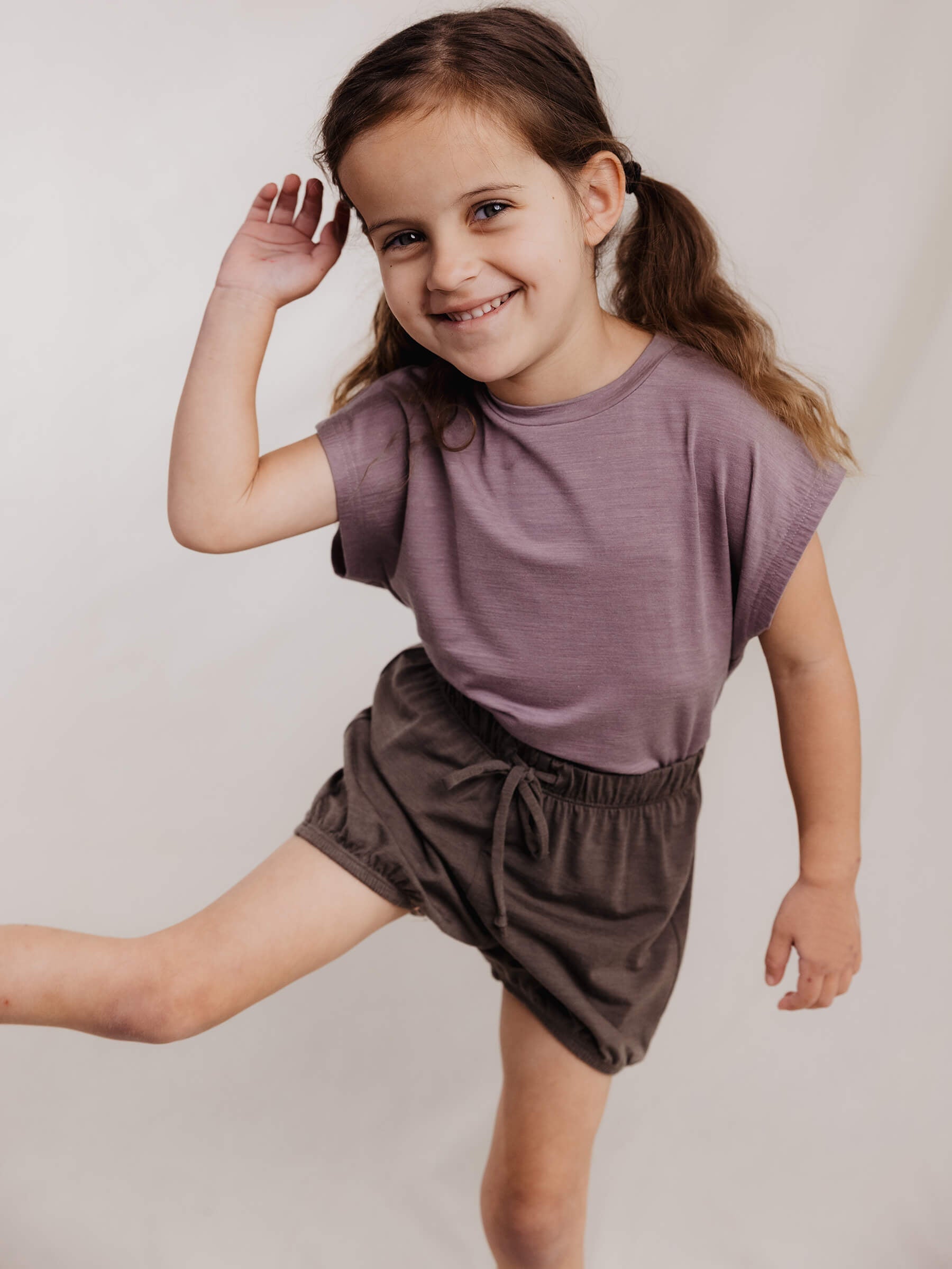 Child Lily Tee Mauve child tops Nui Organics   