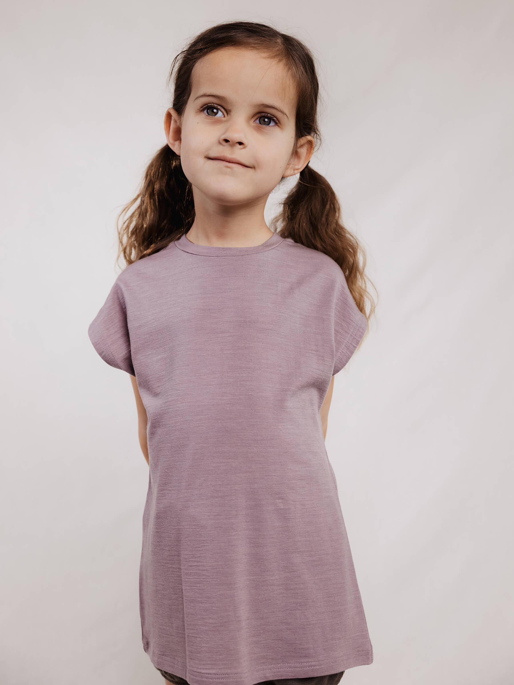 Child Lily Tee Mauve child tops Nui Organics   