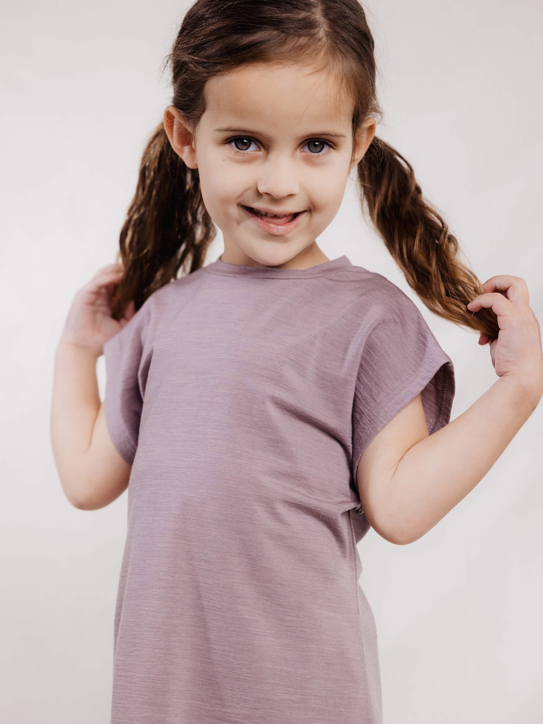 Child Lily Tee Mauve child tops Nui Organics   