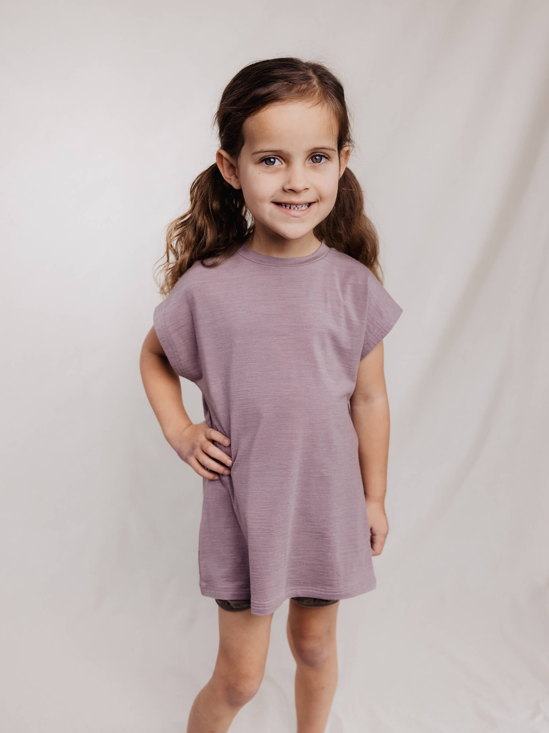 Child Lily Tee Mauve child tops Nui Organics   