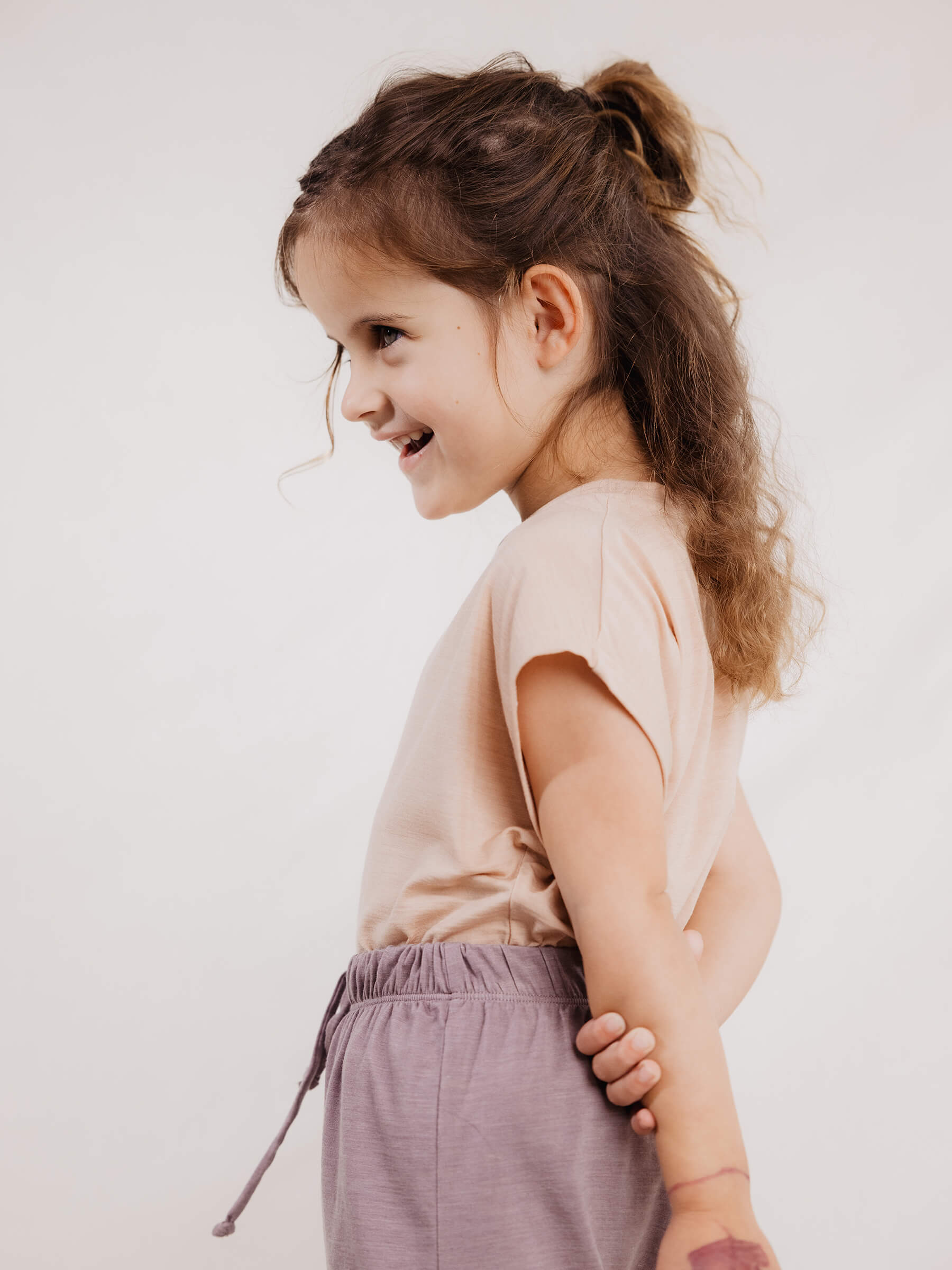 Child Juniper Shorts Mauve child bottoms Nui Organics   