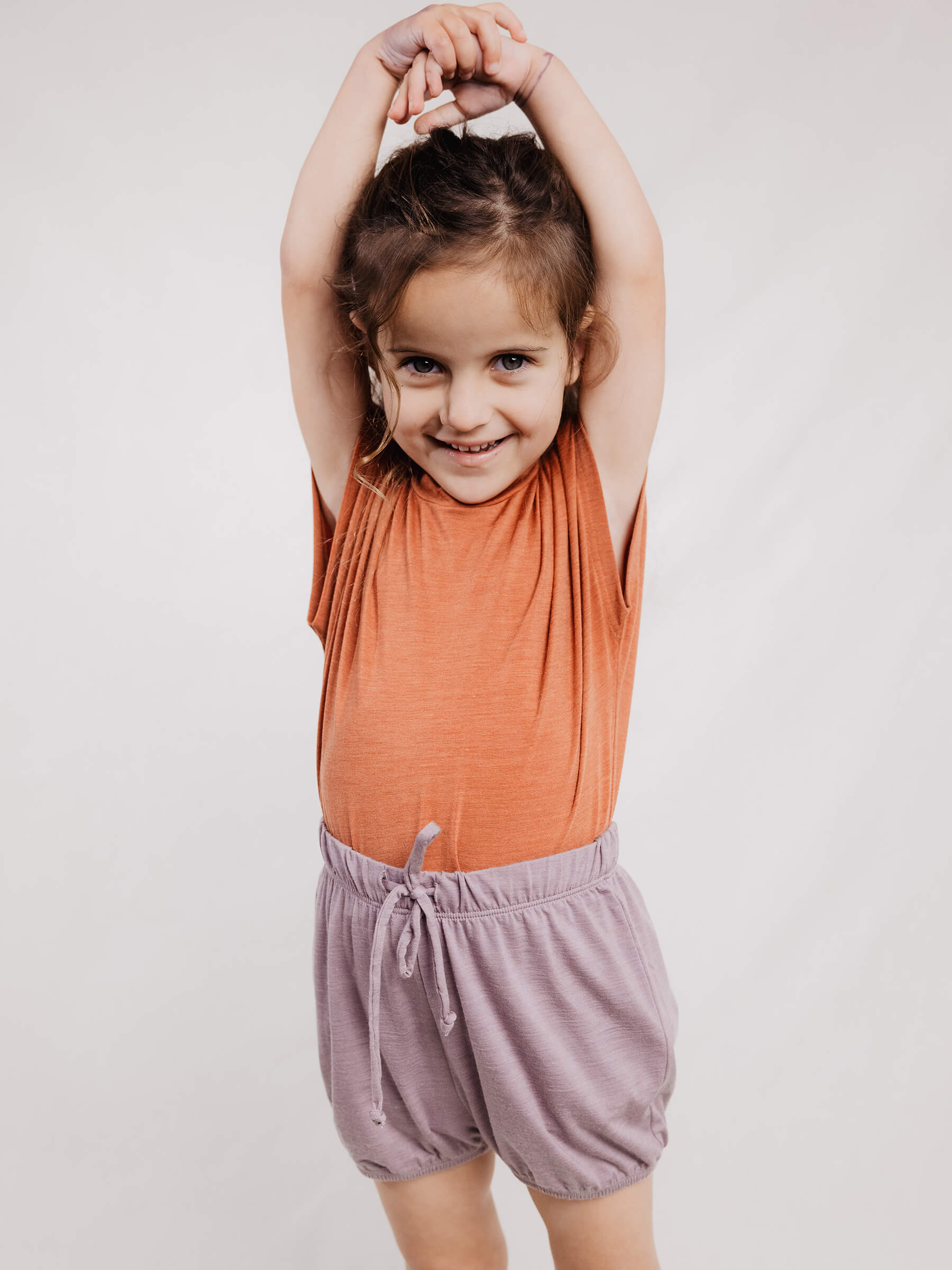 Child Juniper Shorts Mauve child bottoms Nui Organics   