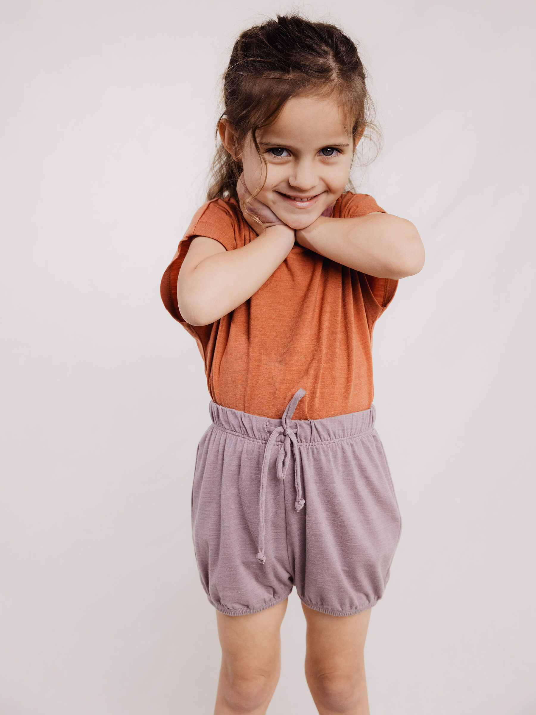 Child Lily Tee Salmon child tops Nui Organics   