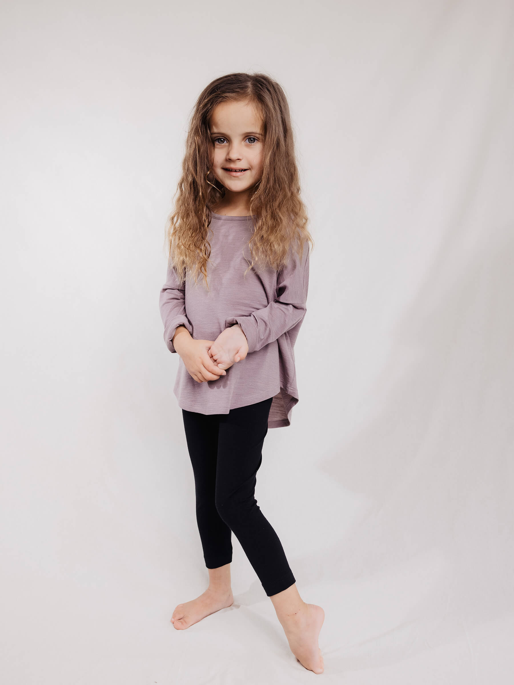 Child Steffi Tee Mauve child tops Nui Organics   