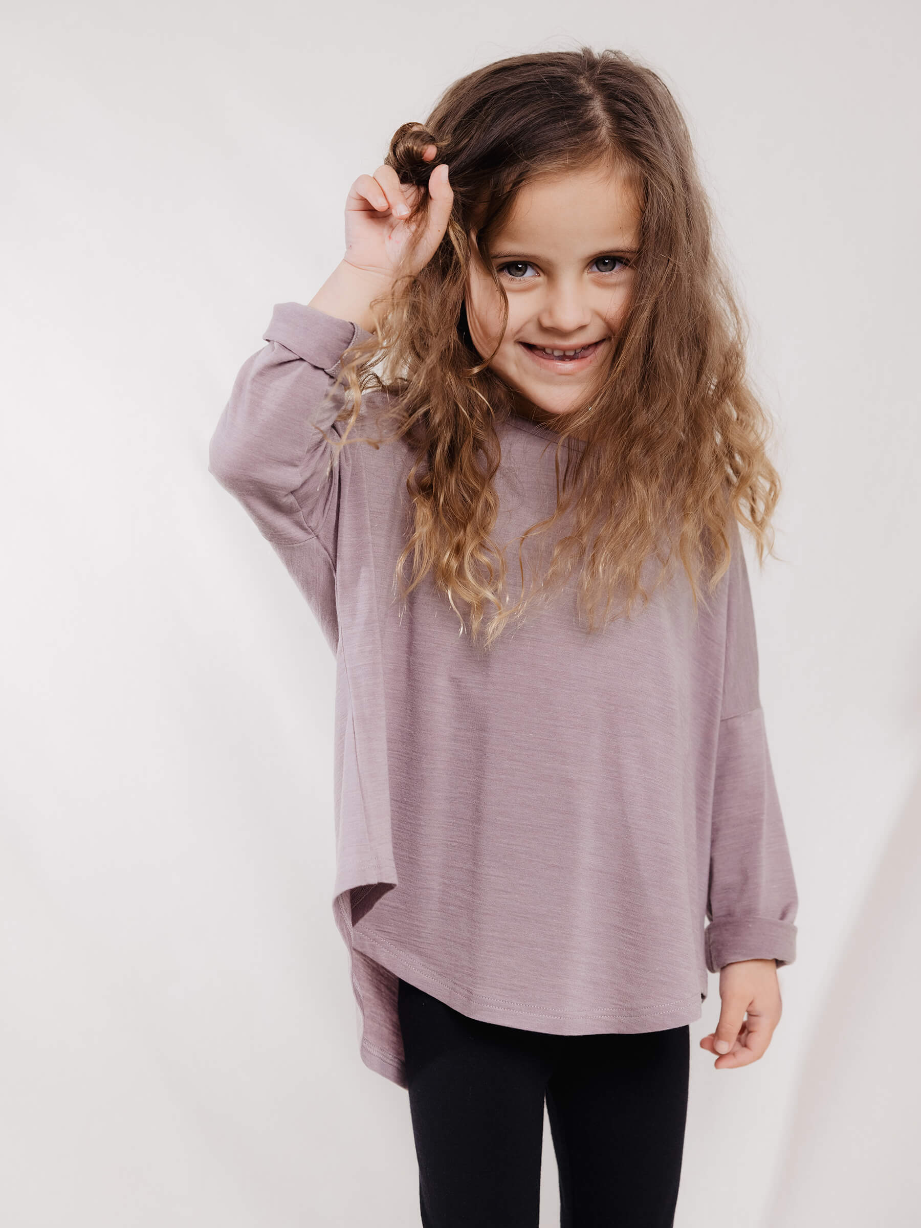 Child Steffi Tee Mauve child tops Nui Organics   