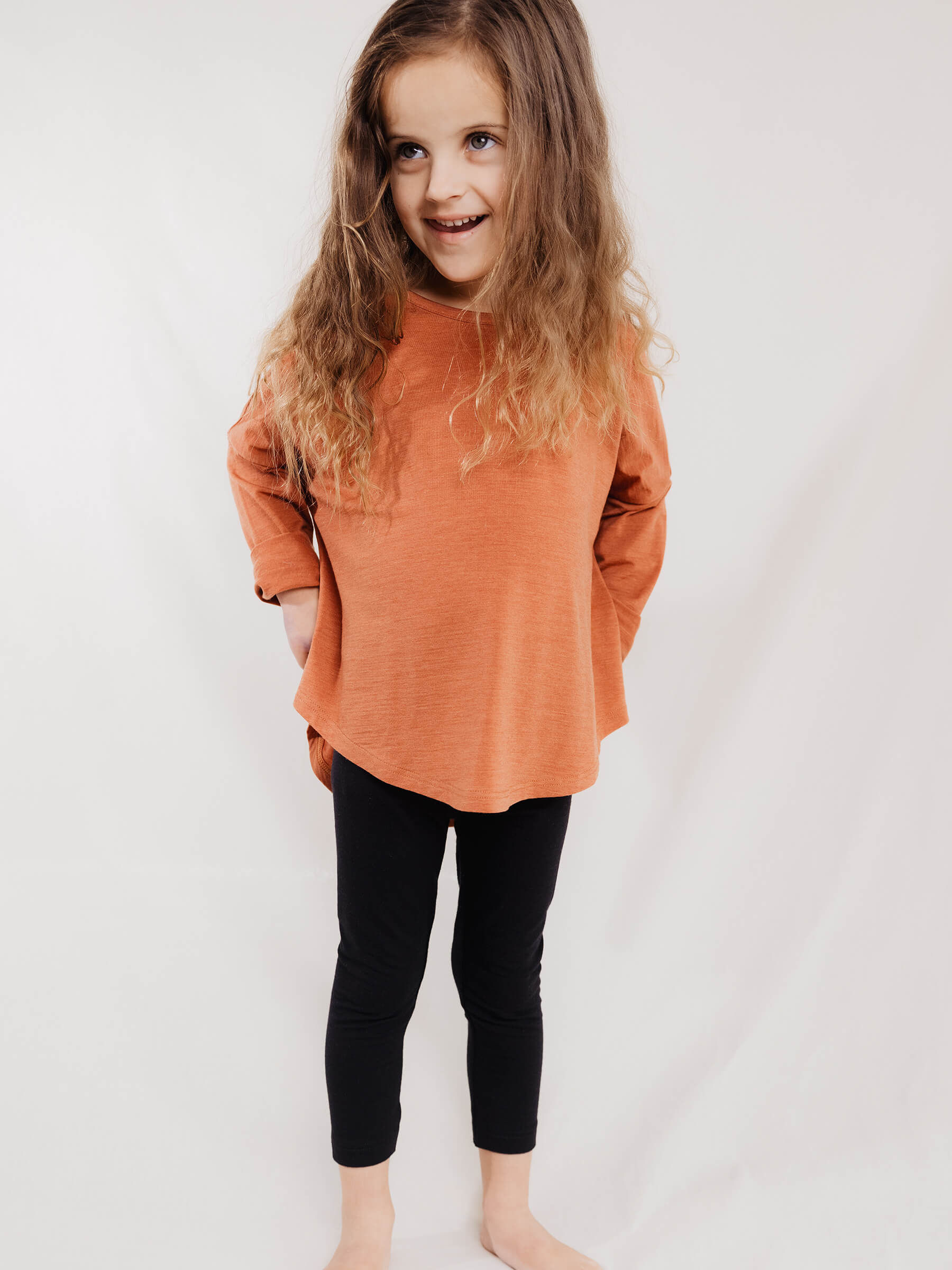 Child Steffi Tee Salmon child tops Nui Organics   