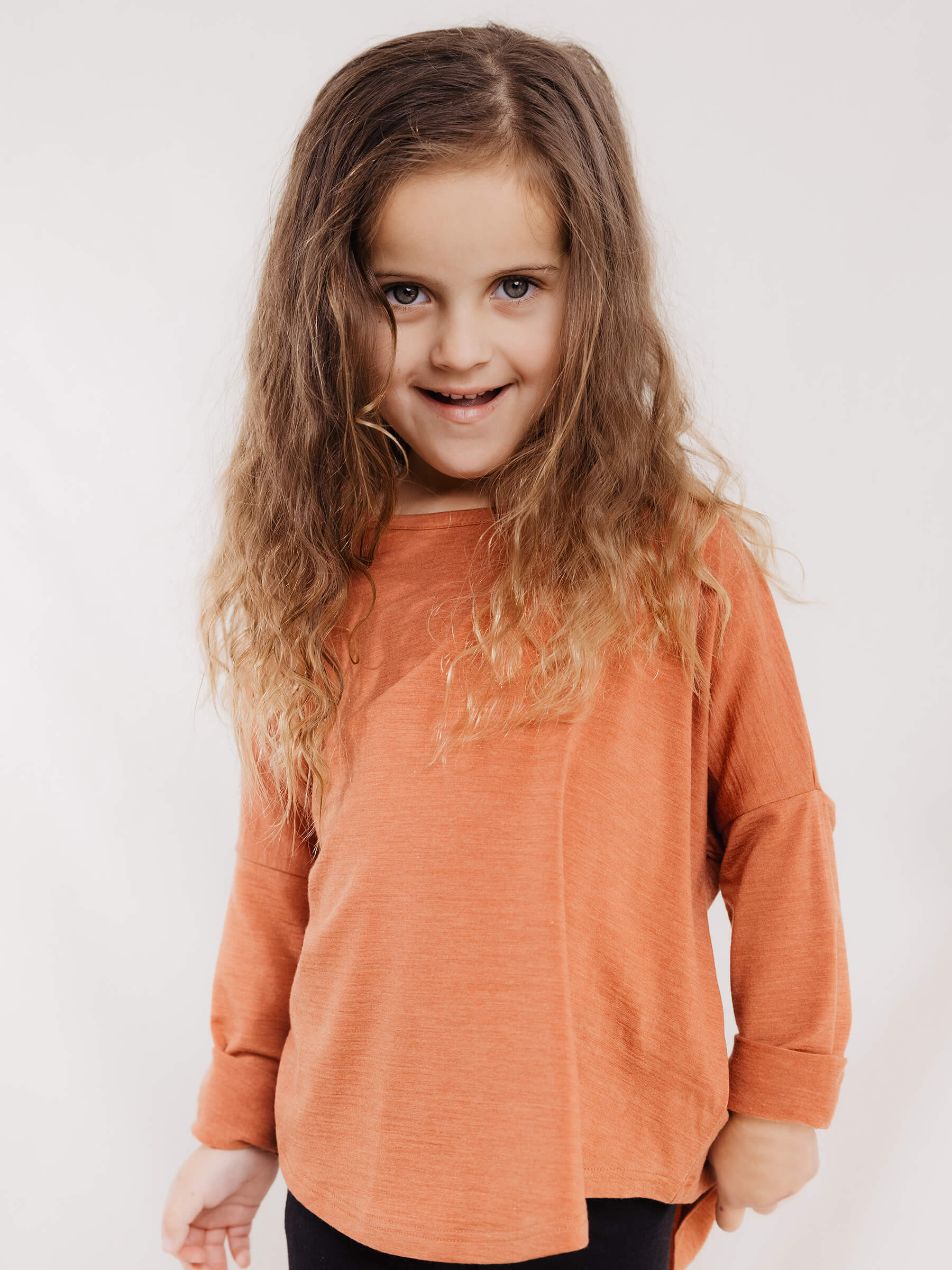 Child Steffi Tee Salmon child tops Nui Organics   