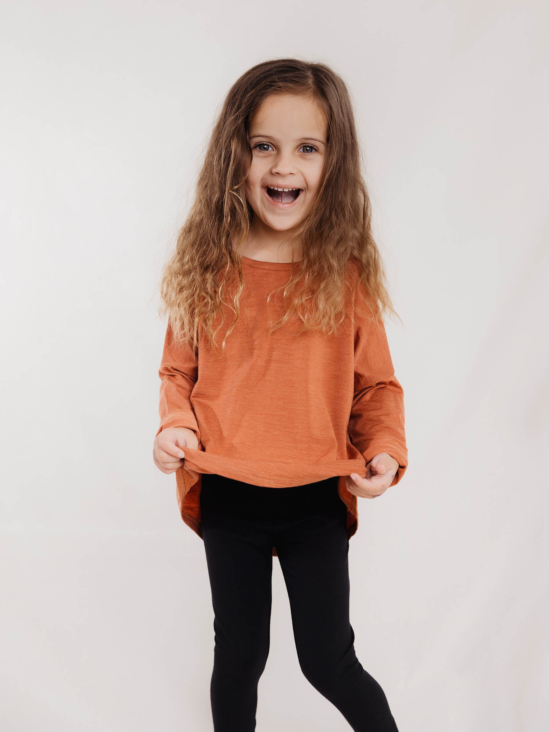 Child Steffi Tee Salmon child tops Nui Organics   