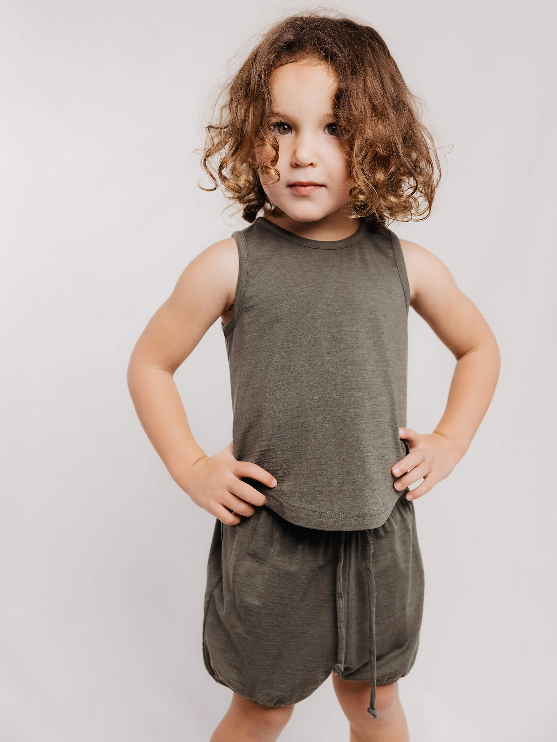 Child Juniper Shorts Lichen child bottoms Nui Organics   