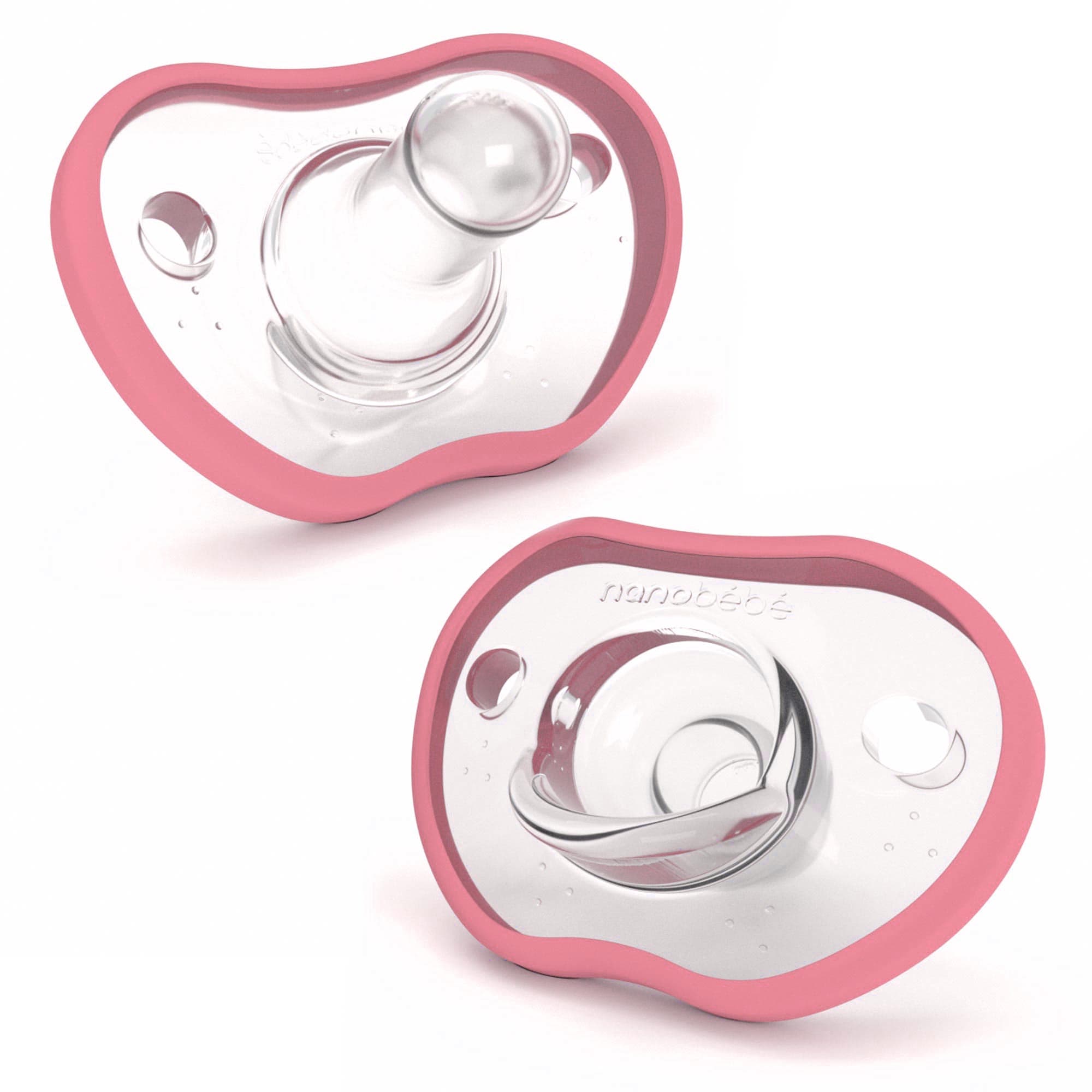 Flexy Pacifiers Best Sellers Nanobébé US Pink 0-3 Months 2-Pack