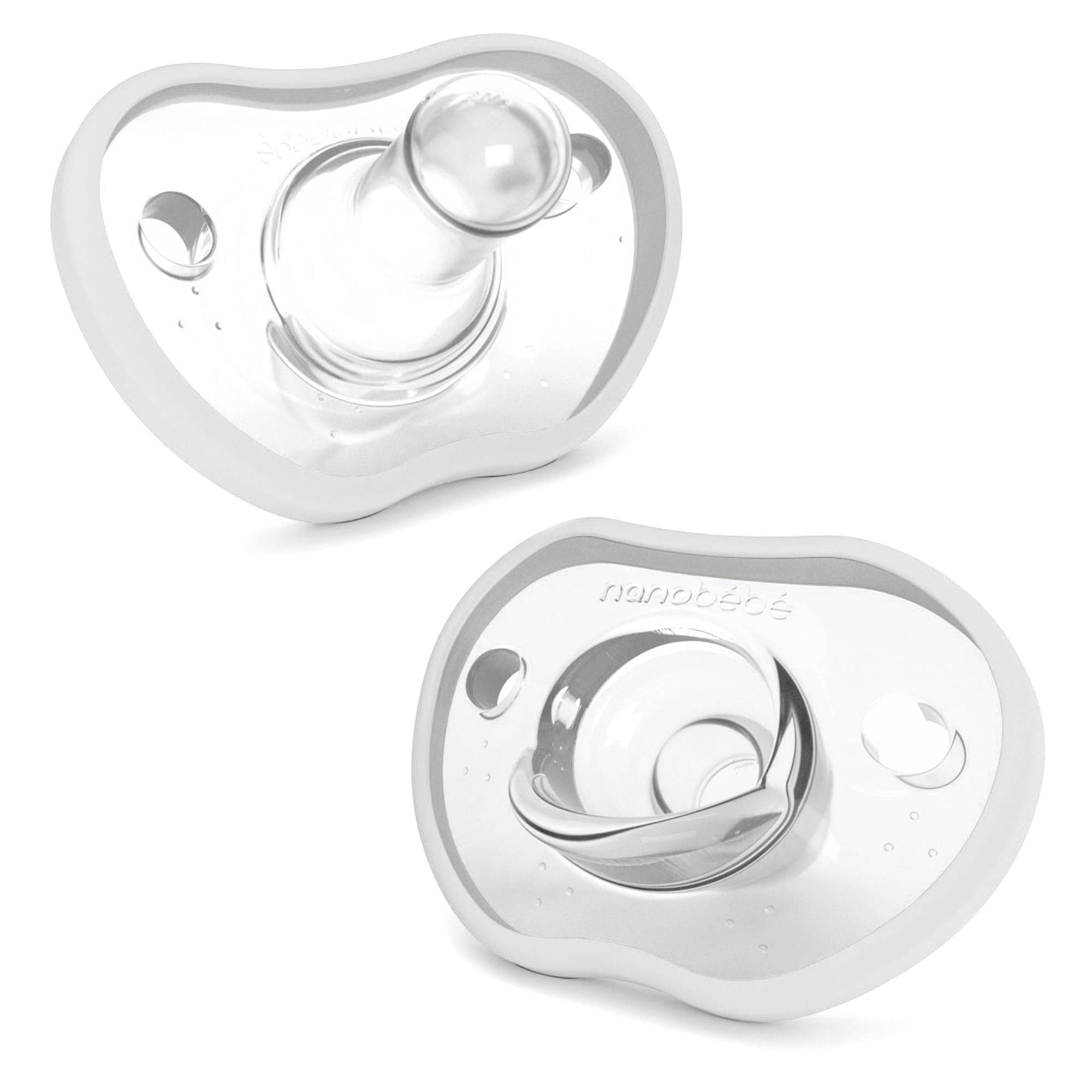 Flexy Pacifiers Best Sellers Nanobébé US White 0-3 Months 2-Pack