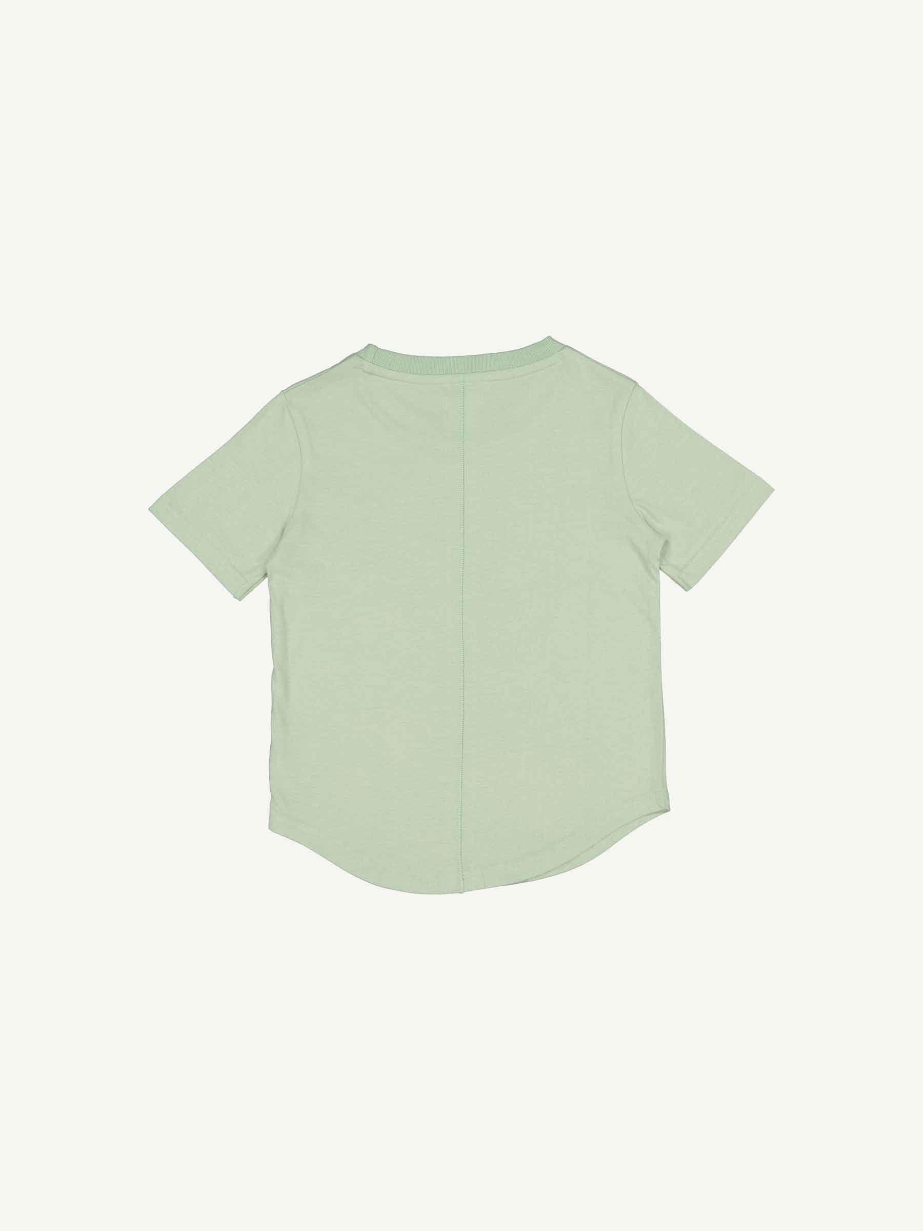 Easy Tiger Tee Pistachio child cotton Nui Organics   