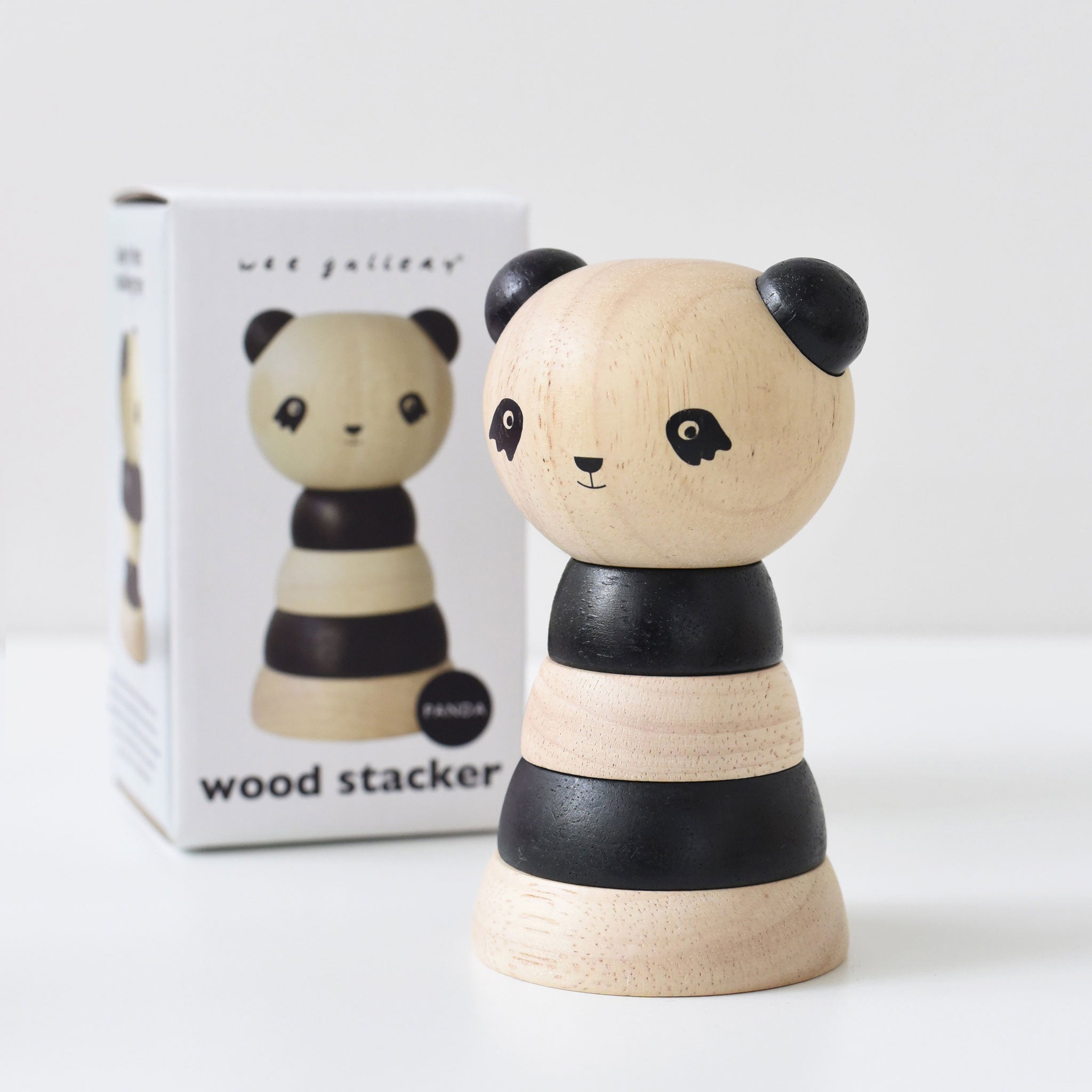 Wood Stacker - Panda Wooden Toys Wee Gallery   