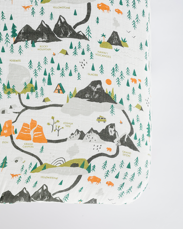 National Parks Crib Sheet Crib Sheets Clementine Kids   