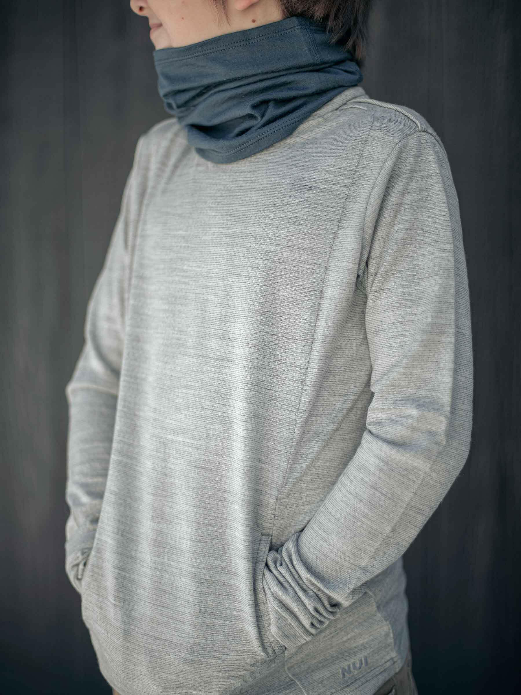 Child Merino Snood Charcoal  Nui Organics   