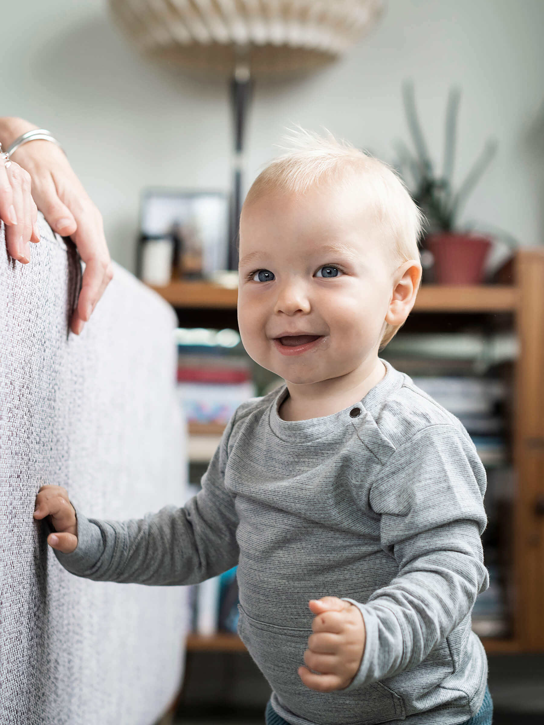 Baby Tihoi Merino Crew Silver baby tops Nui Organics   