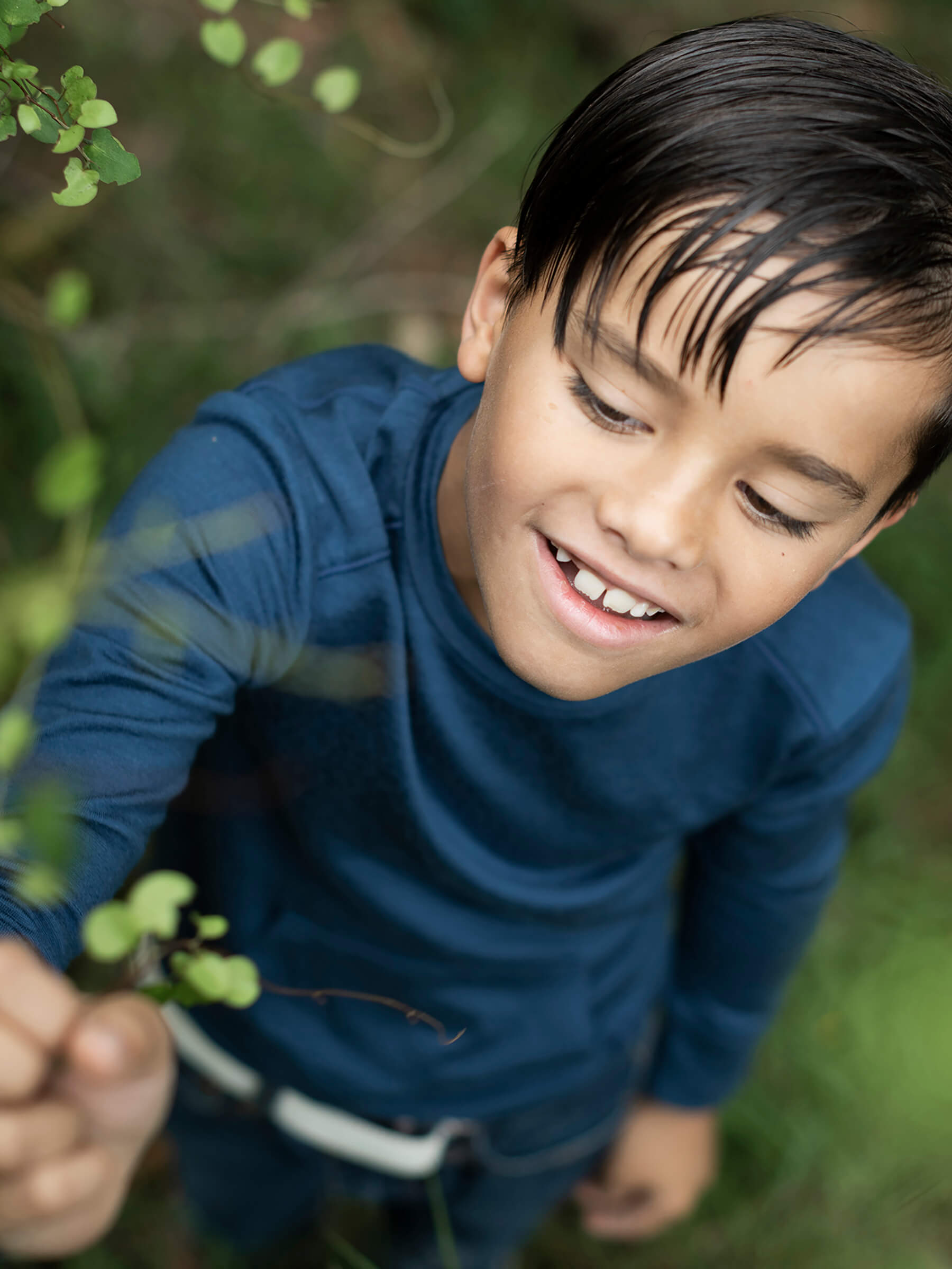 Child Tihoi Merino Crew Navy child tops Nui Organics   